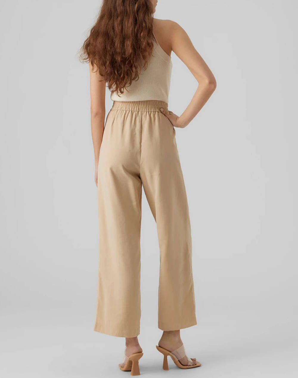 VERO MODA VMCARMEN HW WIDE PULL-ON PANT NOOS 10278926-Irish Cream Cream φωτογραφία