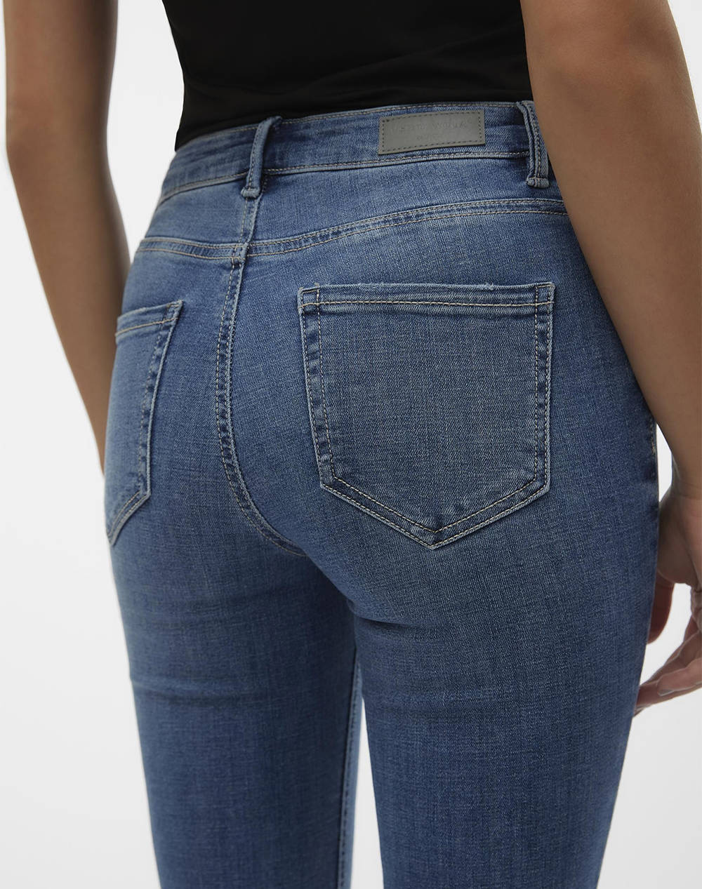 VERO MODA VMFLASH MR FLARED JEANS LI347 GA NOOS 10302478-Medium Blue Denim DenimBlue φωτογραφία