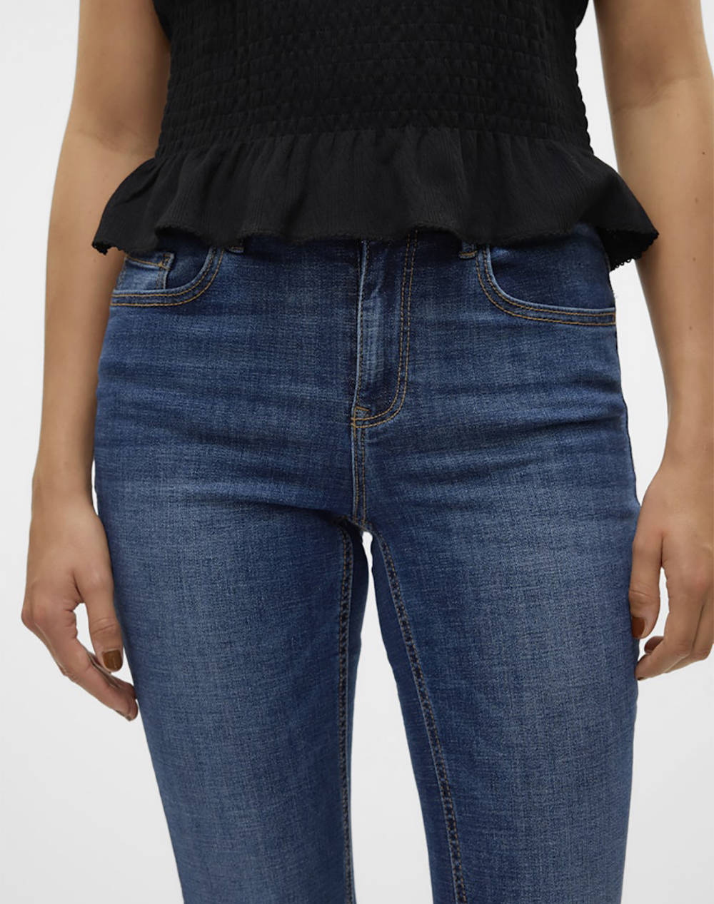Vero Moda Vmflash Mr Flared Jeans Li3110 Ga Noos 10310511-Dark Blue Denim Denimdarkblue Γυναικεία ρούχα παντελόνια Jean 5P Cargo Politikos Shop 