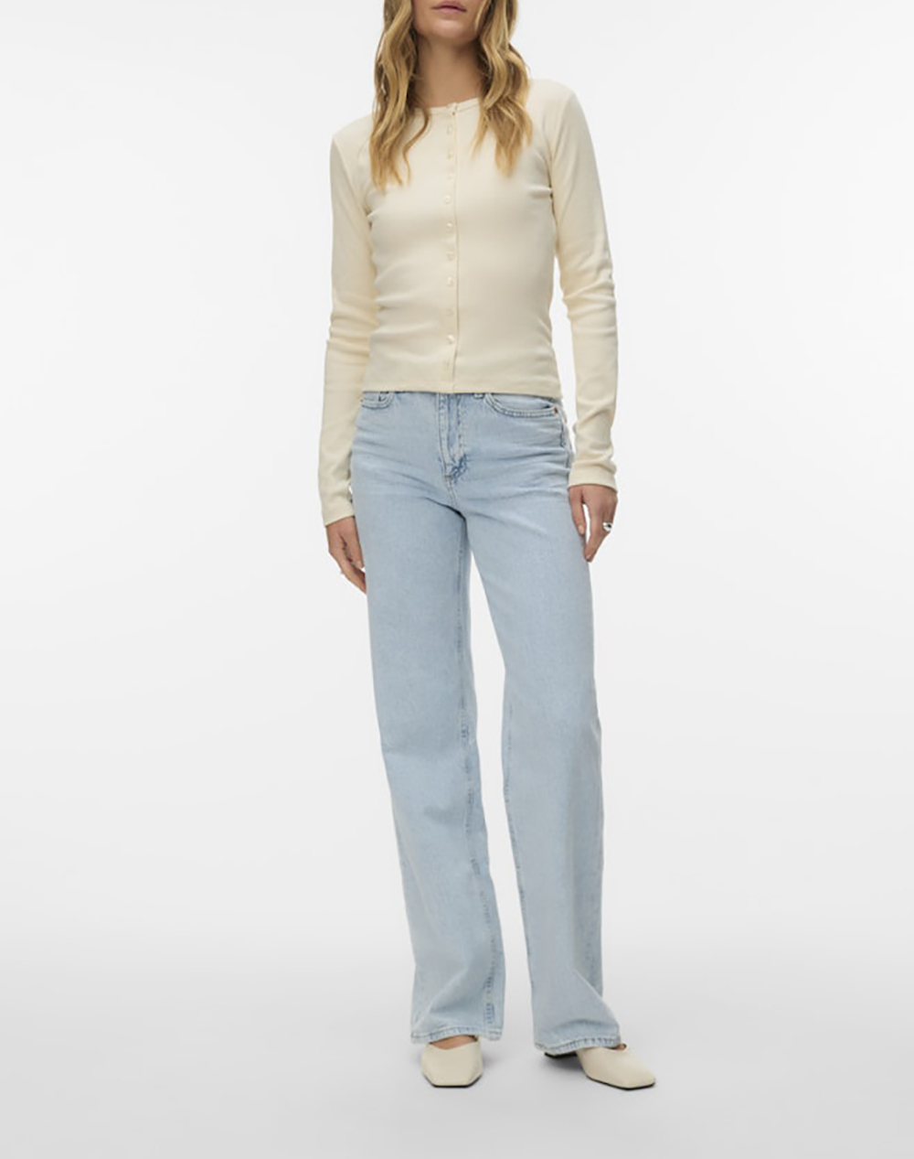 Vero Moda Vmtessa Hr Wide Jeans Ra3052 Ga Noos 10345321-Light Blue Denim Denimlightblue Γυναικεία ρούχα παντελόνια Jean 5P Cargo Politikos Shop 