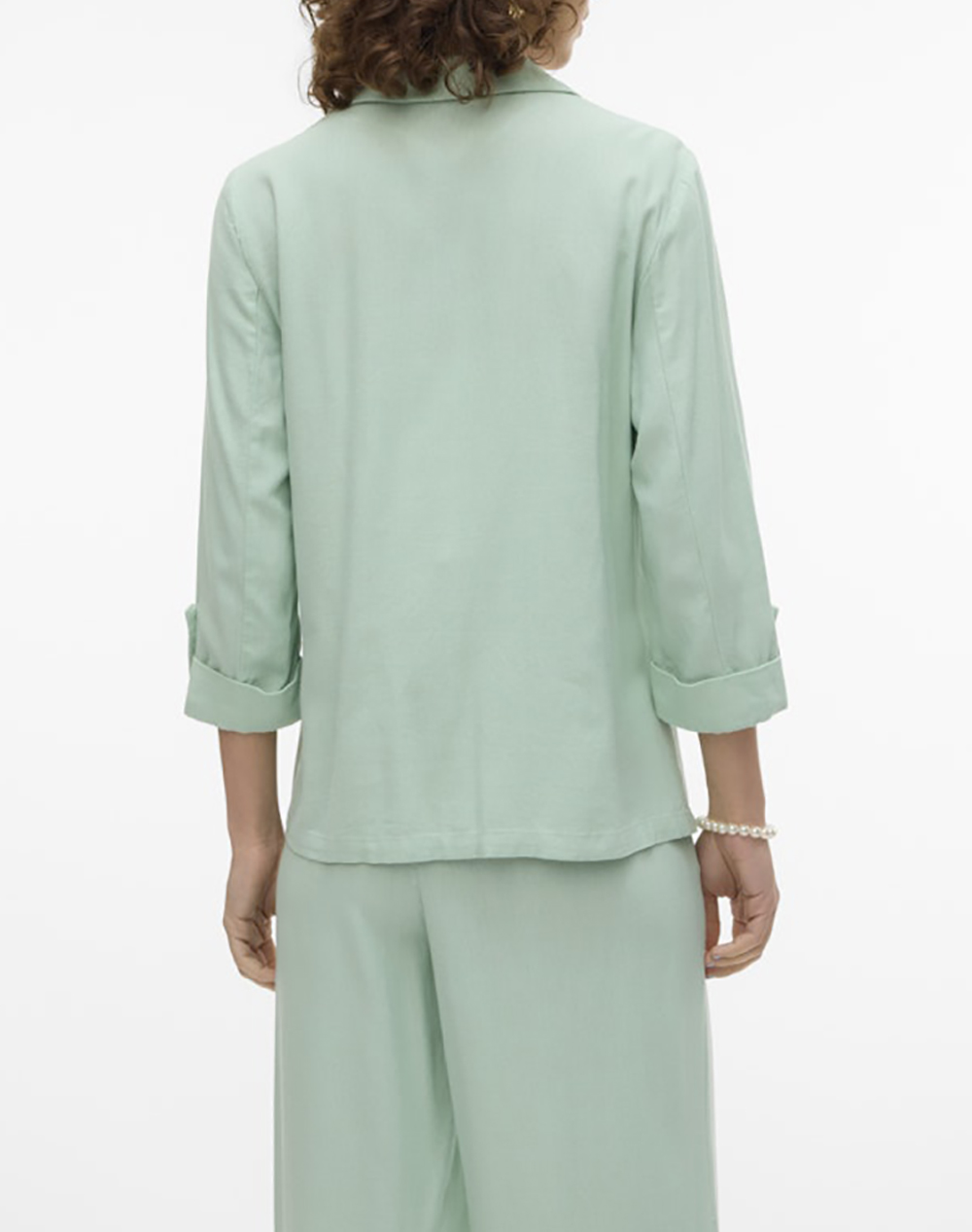 VERO MODA VERO MODA VMJESMILO 3/4 LOOSE BLAZER WVN NOOS 10279700-Silt Green LightGreen - 2