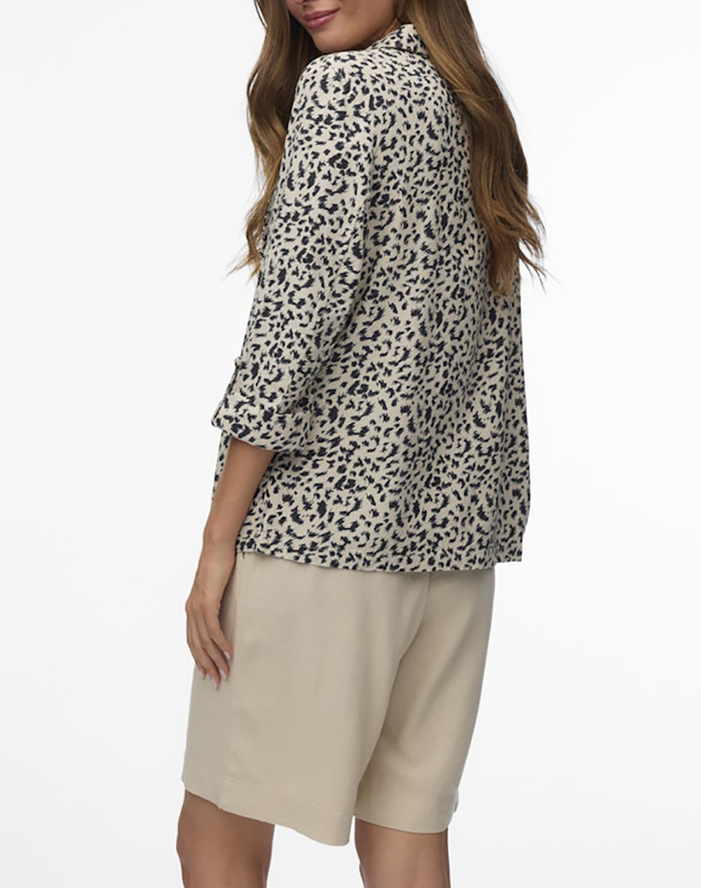 VERO MODA VERO MODA VMJESMILO 3/4 LOOSE BLAZER WVN NOOS 10279700-Silver LiningSus Leo Obsidian Multi - 2