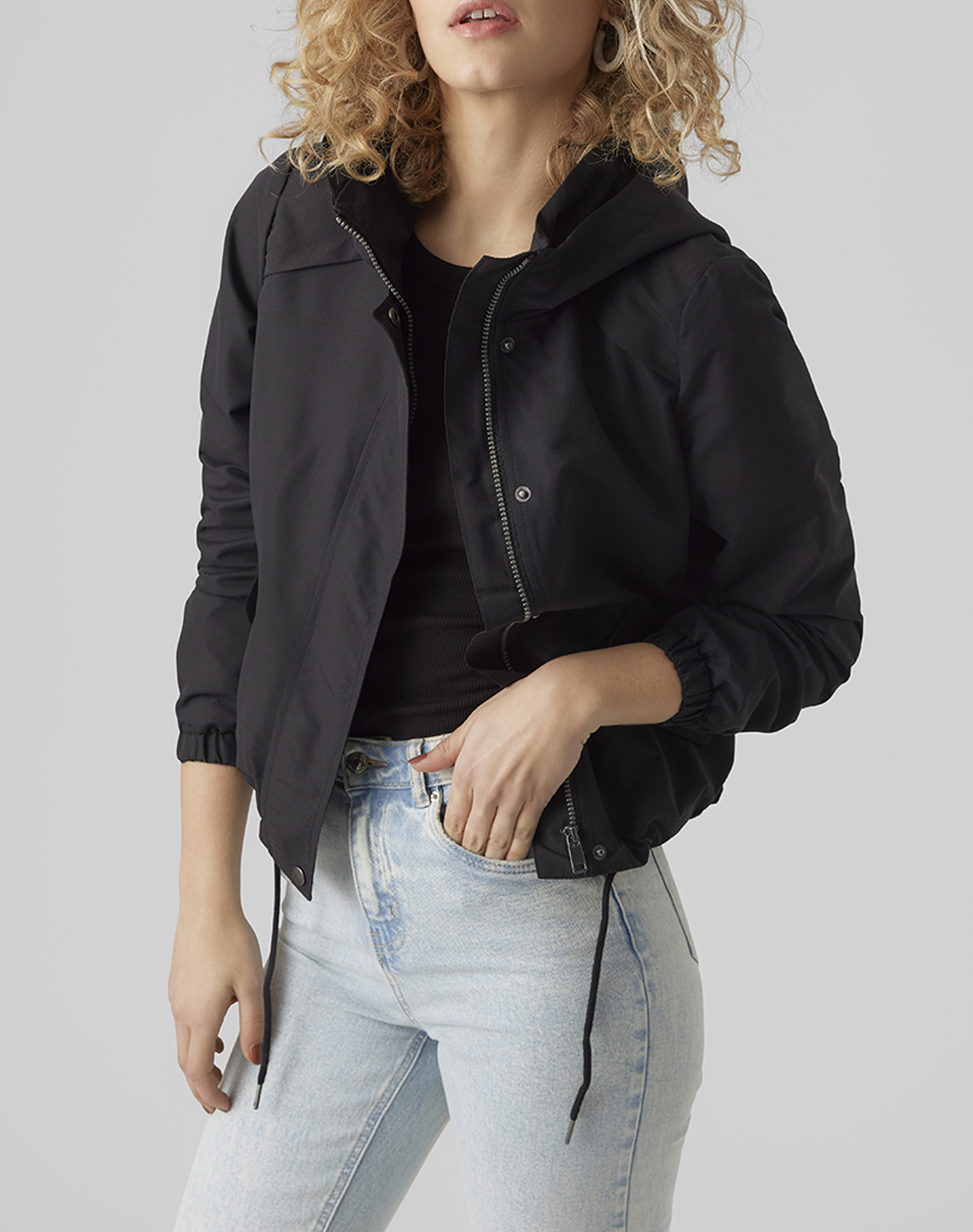 VERO MODA VMZOA SHORT PARKA NOOS 10278214-BLACK Black