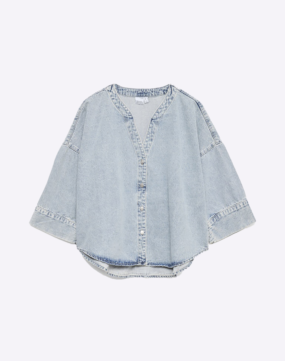 VERO MODA VMVALERIA 3/4 SLEEVE SHIRT NOOS 10341011-Light Blue Denim DenimLightBlue