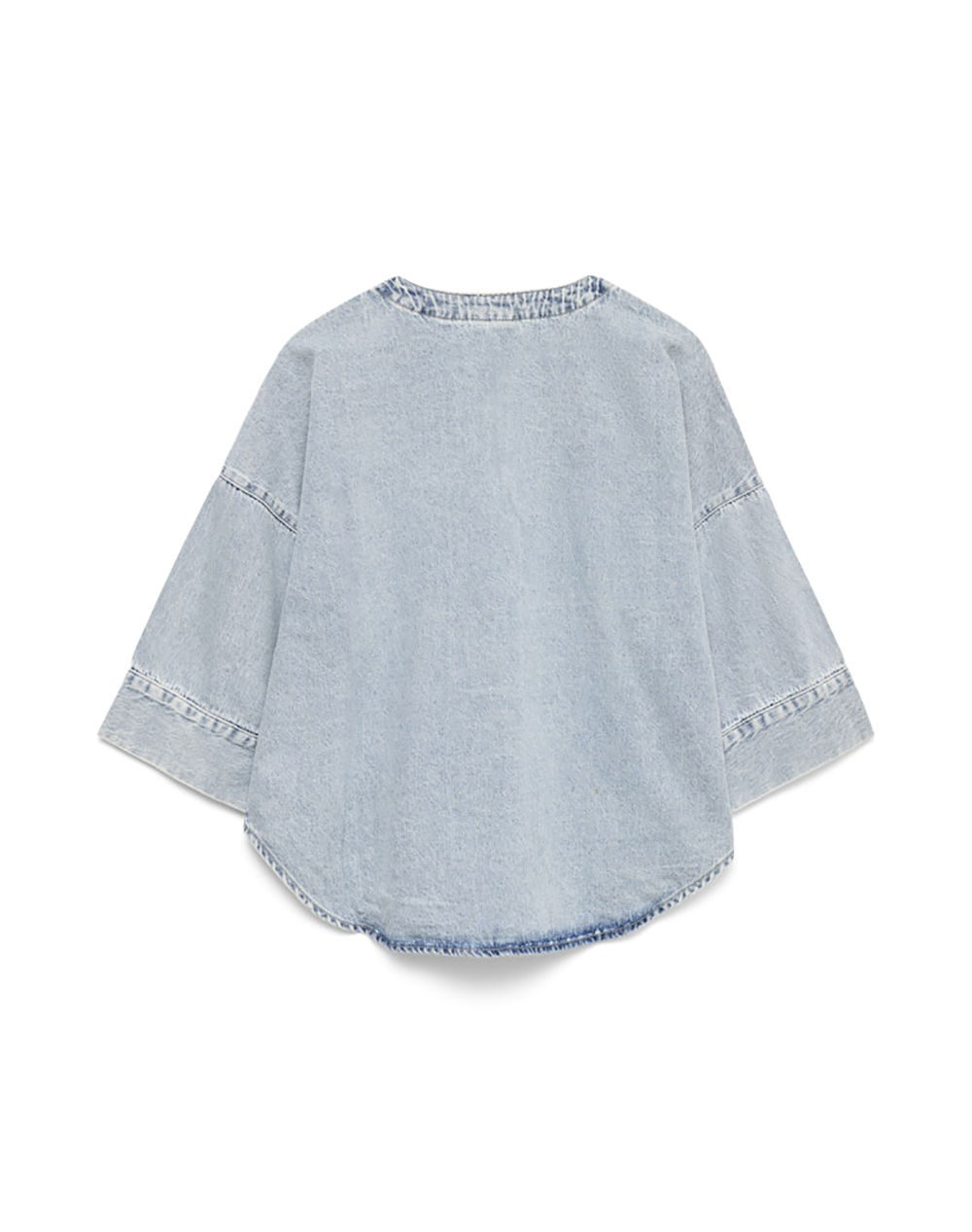VERO MODA VERO MODA VMVALERIA 3/4 SLEEVE SHIRT NOOS 10341011-Light Blue Denim DenimLightBlue - 2