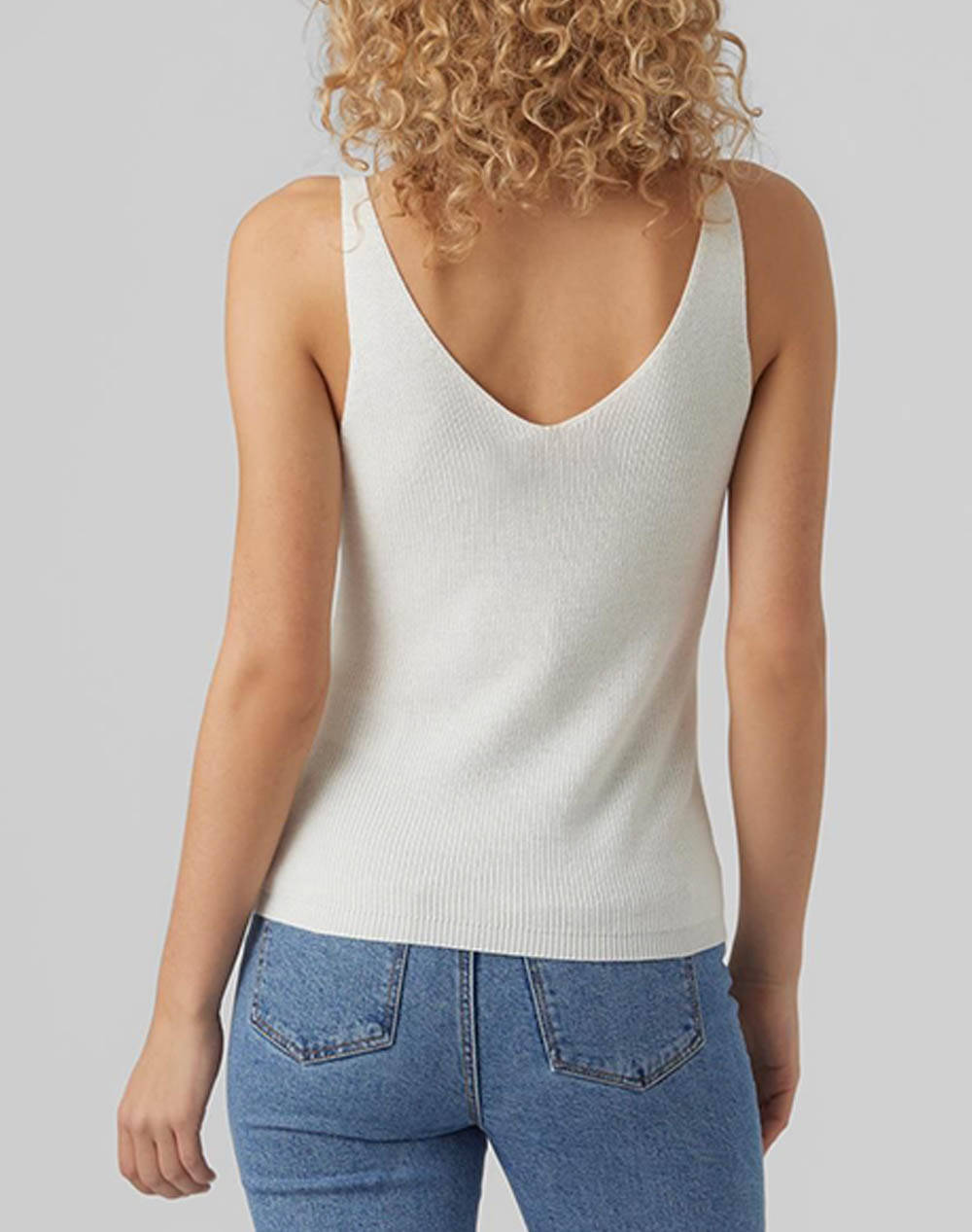 VERO MODA VMNEWLEX SUN SL TOP GA NOOS 10281877-Snow White White φωτογραφία