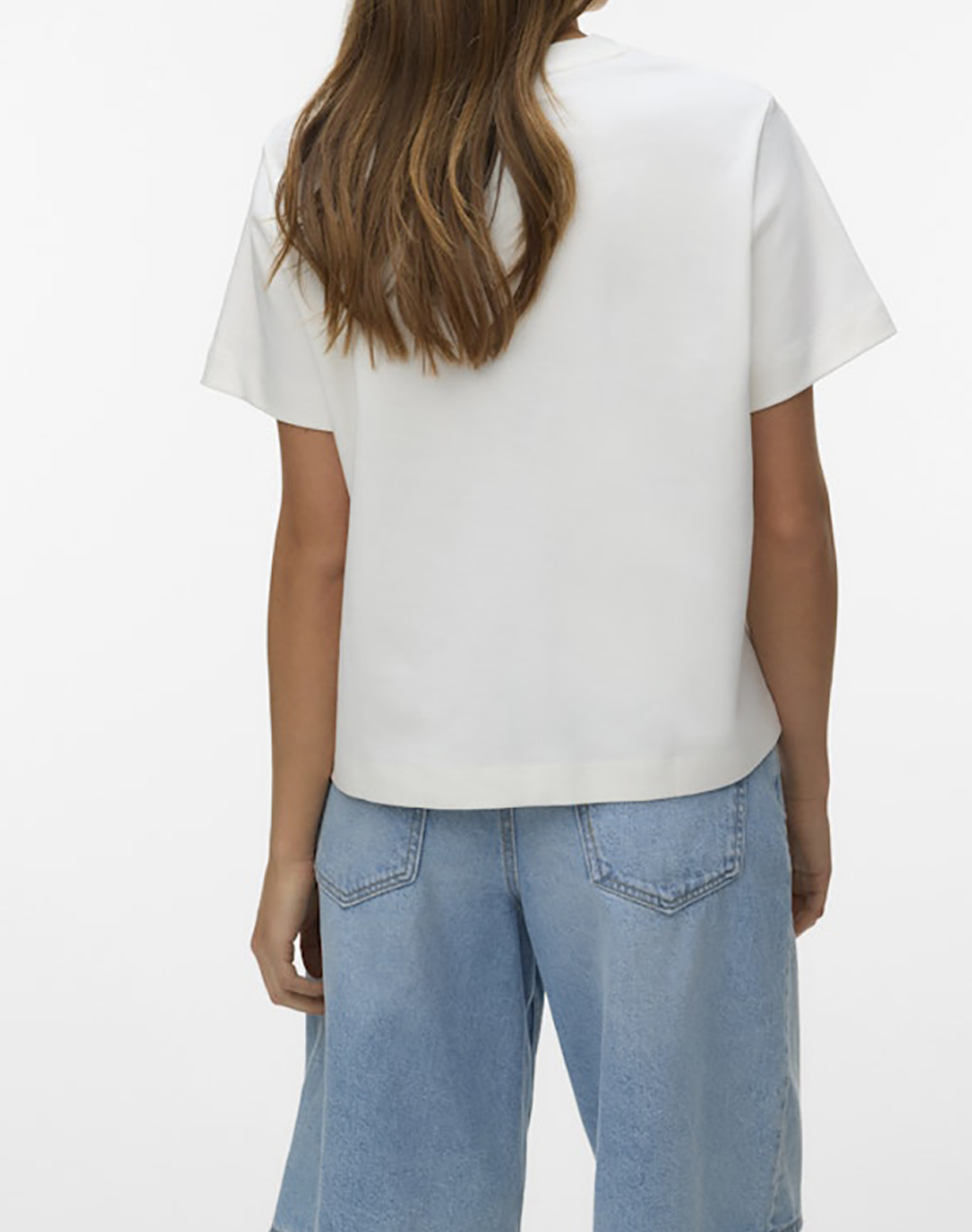VERO MODA VERO MODA VMSARA METTE SS TOP BOX JRS NOOS 10311633-Snow WhiteRioRedHeart Mixed - 2