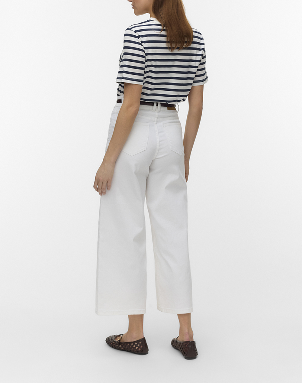 VERO MODA VERO MODA VMPAULINA STRIPE SS T-SHIRT JRS NOOS 10336075-Snow WhiteMoni Navy Blazer Multi - 2