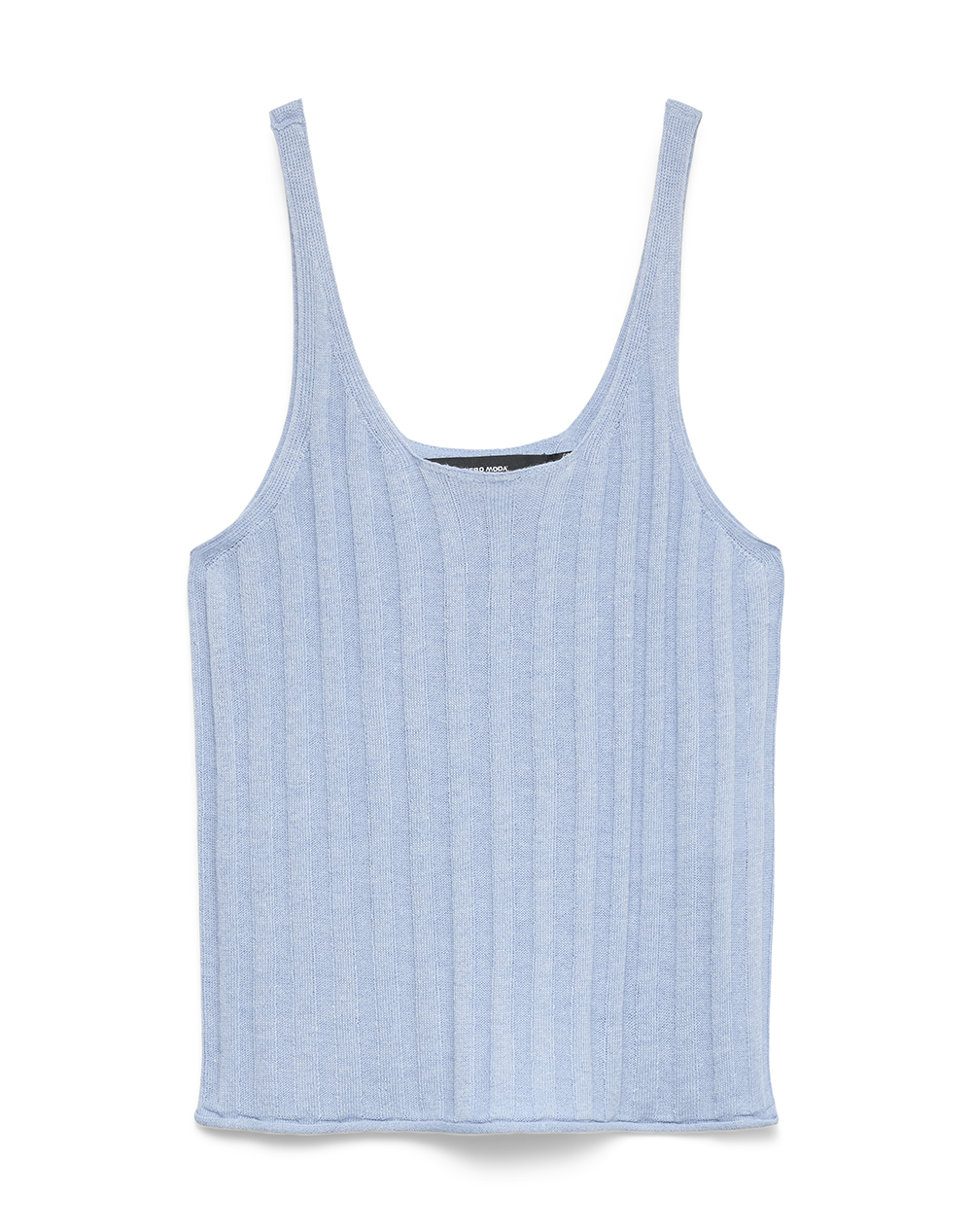 VERO MODA VMLULA LINEN SL O-NECK TOP NOOS 10346048-Brunnera Blue LightBlue