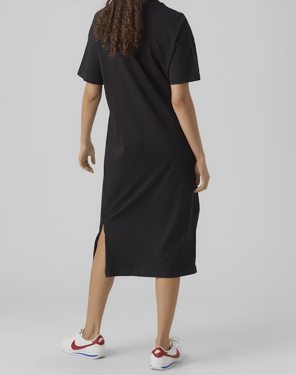 VERO MODA VMMOLLY SS OVERSIZE CALF DRESS NOOS 10286081-BLACK Black