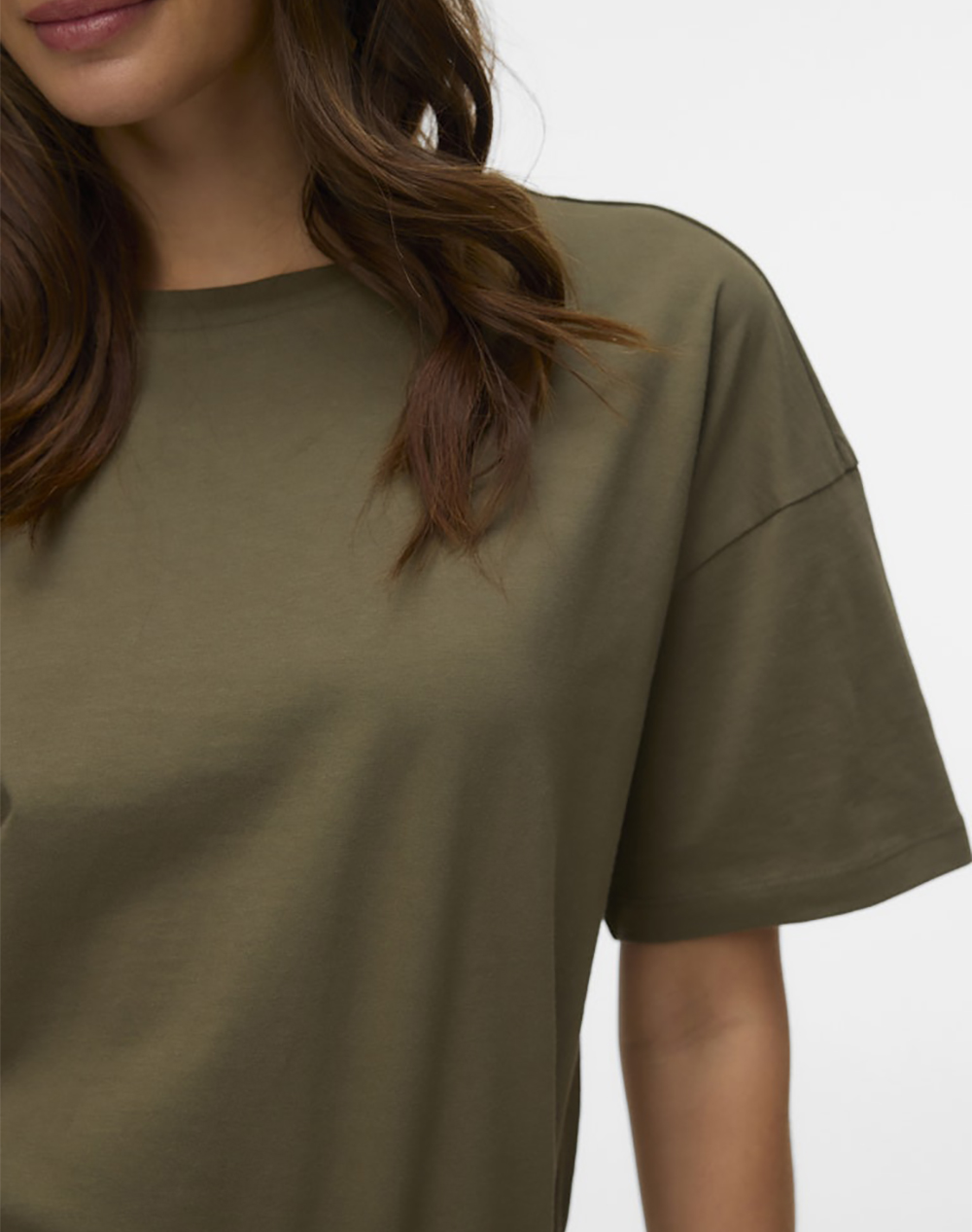 Vero Moda Vmmolly Ss Oversize Calf Dress Noos 10286081-Kalamata Olive Γυναικεία ρούχα φορέματα Politikos Shop Πολιτικός