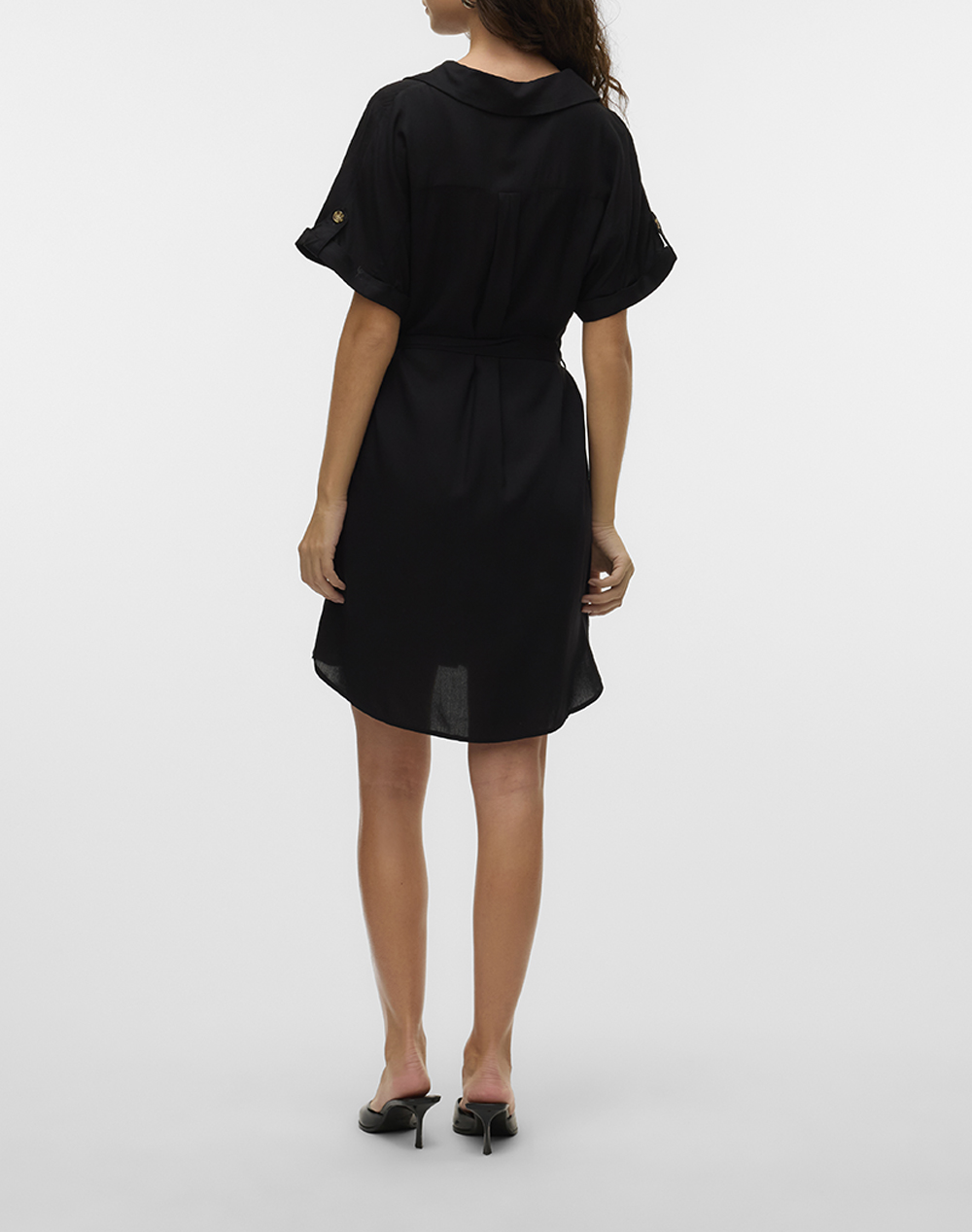 VERO MODA VERO MODA VMBUMPY SS SHORT SHIRT DRESS WVN NOOS 10325828-BLACK Black - 2