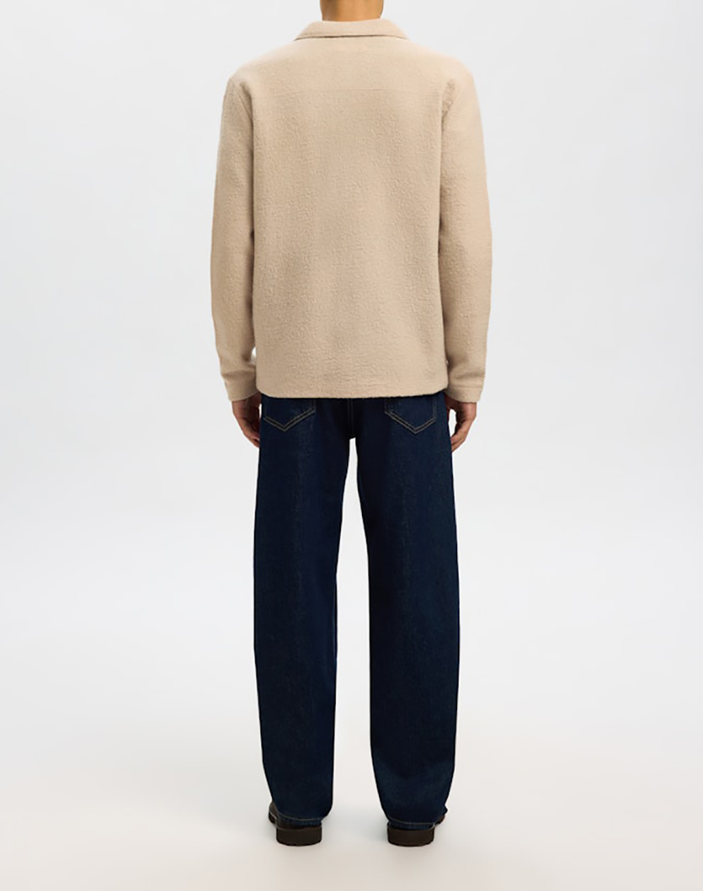SELECTED SLHNEALY LS KNIT WORKWEAR CARDIGAN NOOS 16098580-Pure Cashmere Biege φωτογραφία