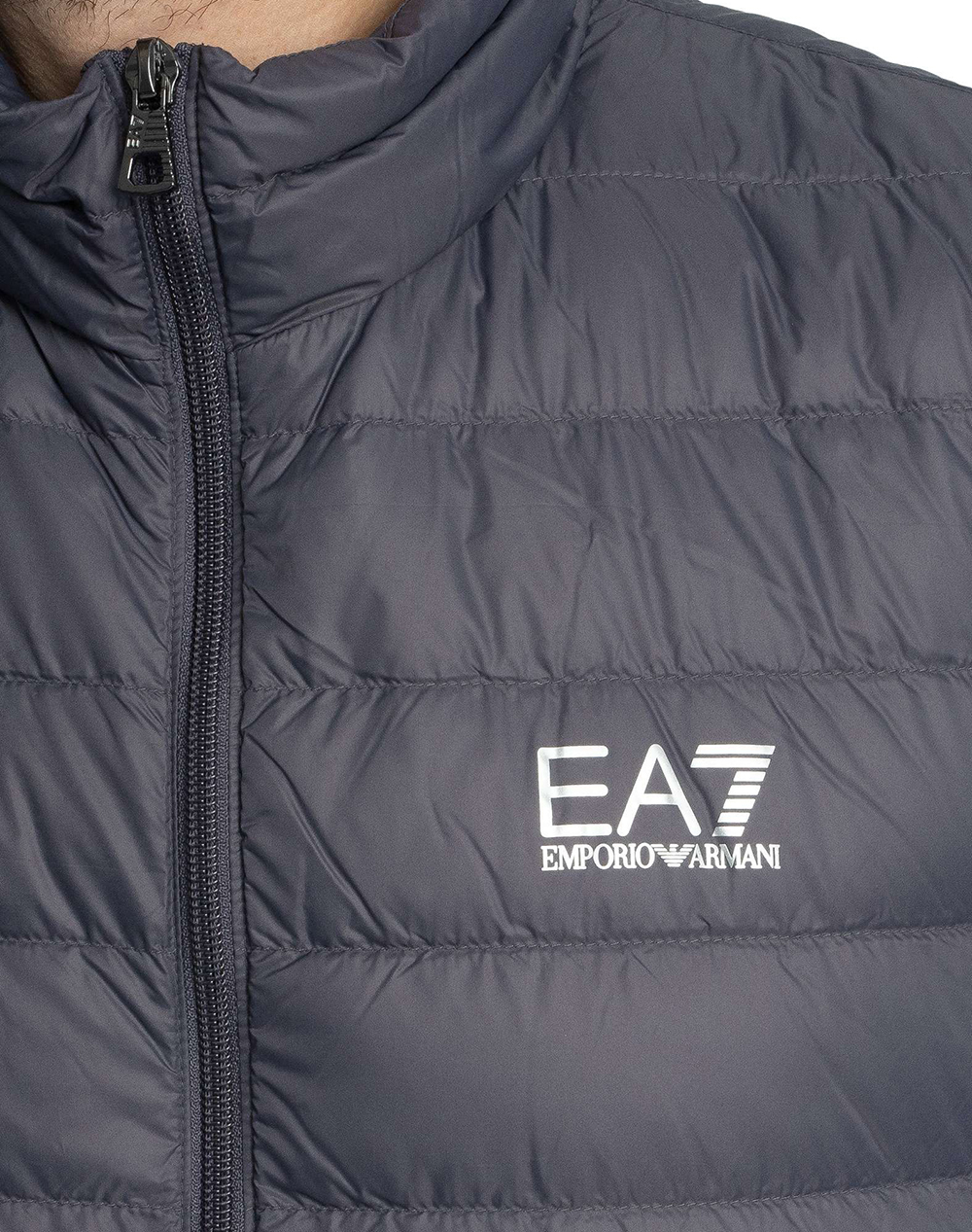 Ea7 Down Waistcoat 8Npq06Pngpz-U8115 Darkgray ανδρικά ρούχα Πανωφορια Γιλεκα Politikos Shop Πολιτικός