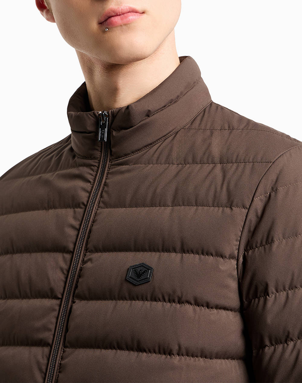 EMPORIO ARMANI GIACCA PIUMINO 8N1BQ21NLRZ-05A6 DarkOliveGreen φωτογραφία