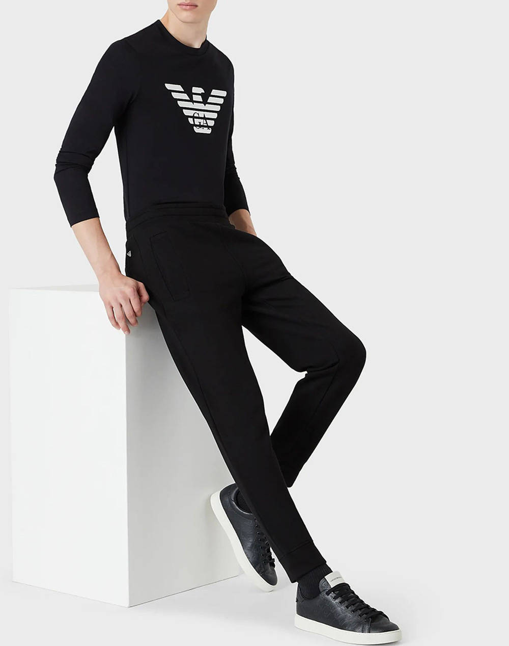 Emporio Armani T-Shirt 8N1Tn81Jpzz-0975 Darkblue ανδρικά ρούχα μπλούζες Politikos Shop Πολιτικός
