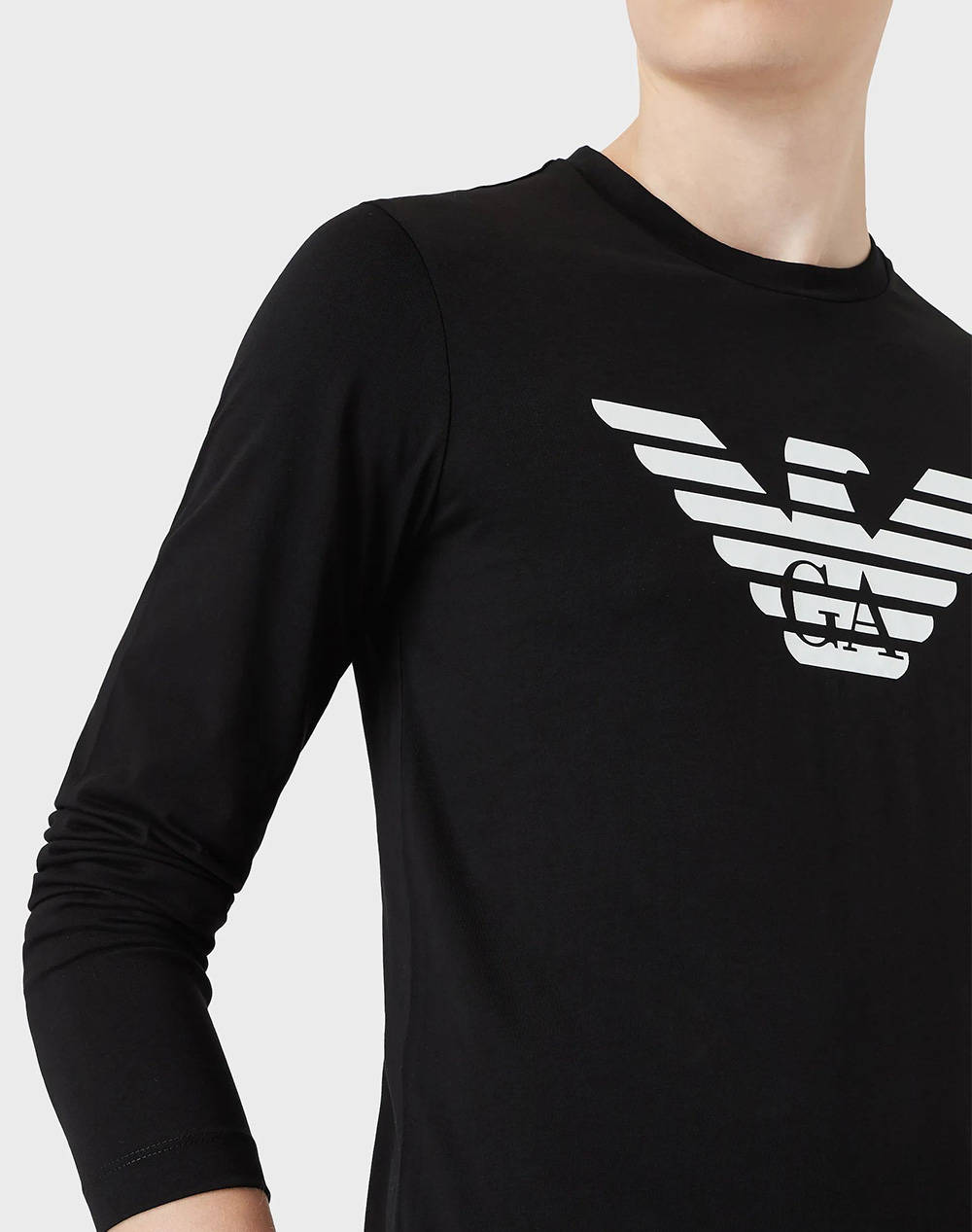 Emporio Armani T-Shirt 8N1Tn81Jpzz-0022 Jetblack ανδρικά ρούχα μπλούζες Politikos Shop Πολιτικός