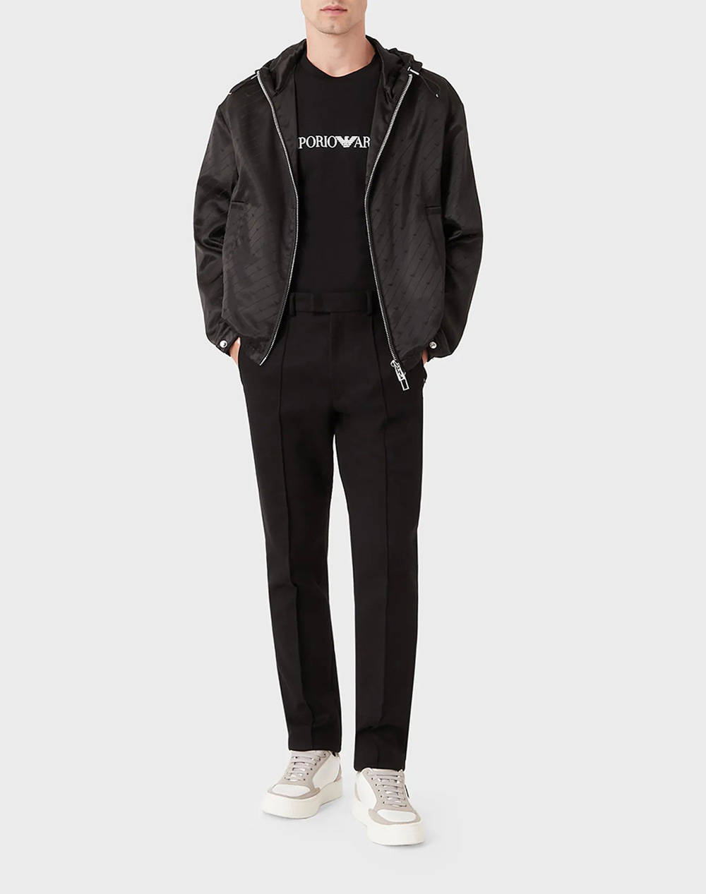 Emporio Armani T-Shirt 8N1Tn81Jpzz-0021 Totalblack ανδρικά ρούχα μπλούζες Politikos Shop Πολιτικός