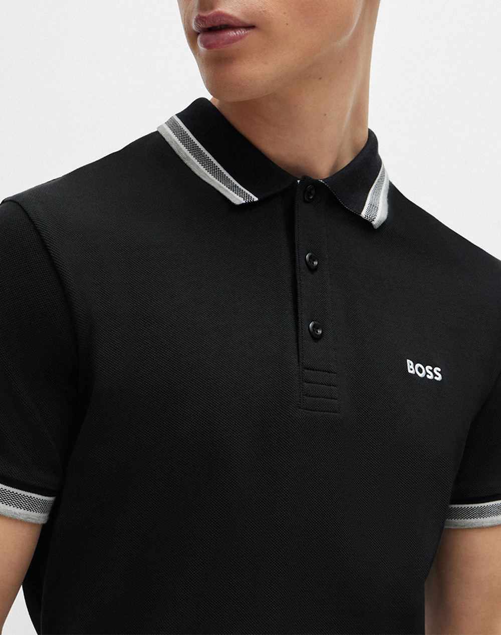 Boss Paddy 10241663 01 50469055-001-001 Black ανδρικά ρούχα μπλούζες Polo Politikos Shop Πολιτικός