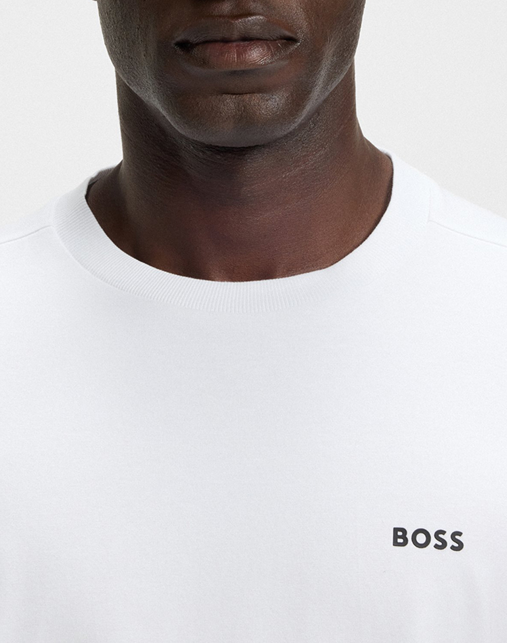 Boss Tee 10256064 01 50506373-100-100 White ανδρικά ρούχα μπλούζες T-Shirt Politikos Shop Πολιτικός