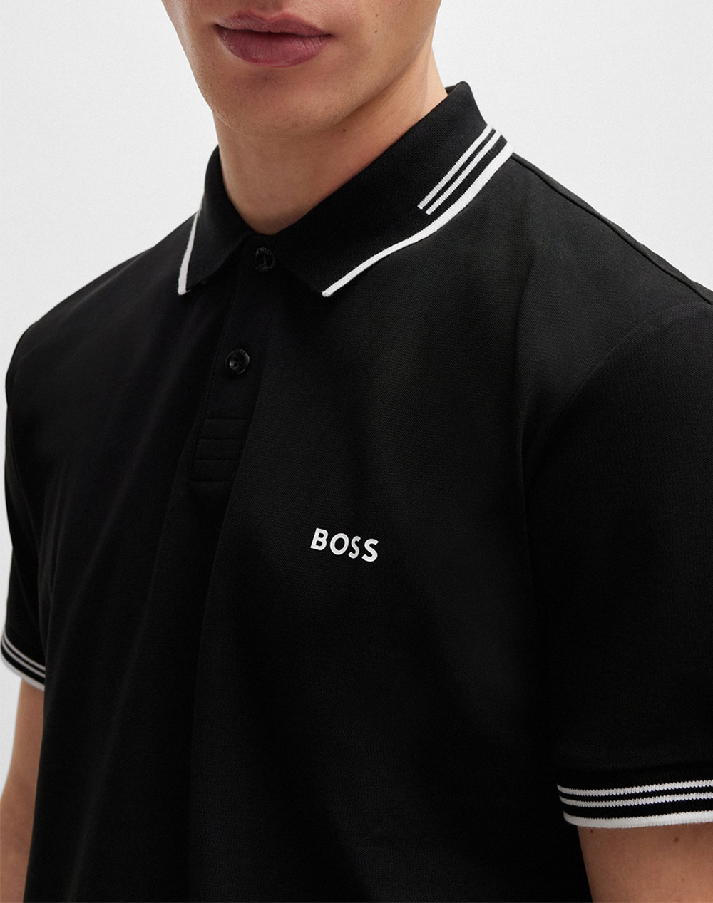 Boss Paul 10255848 01 50506193-001-001 Black ανδρικά ρούχα μπλούζες Polo Politikos Shop Πολιτικός
