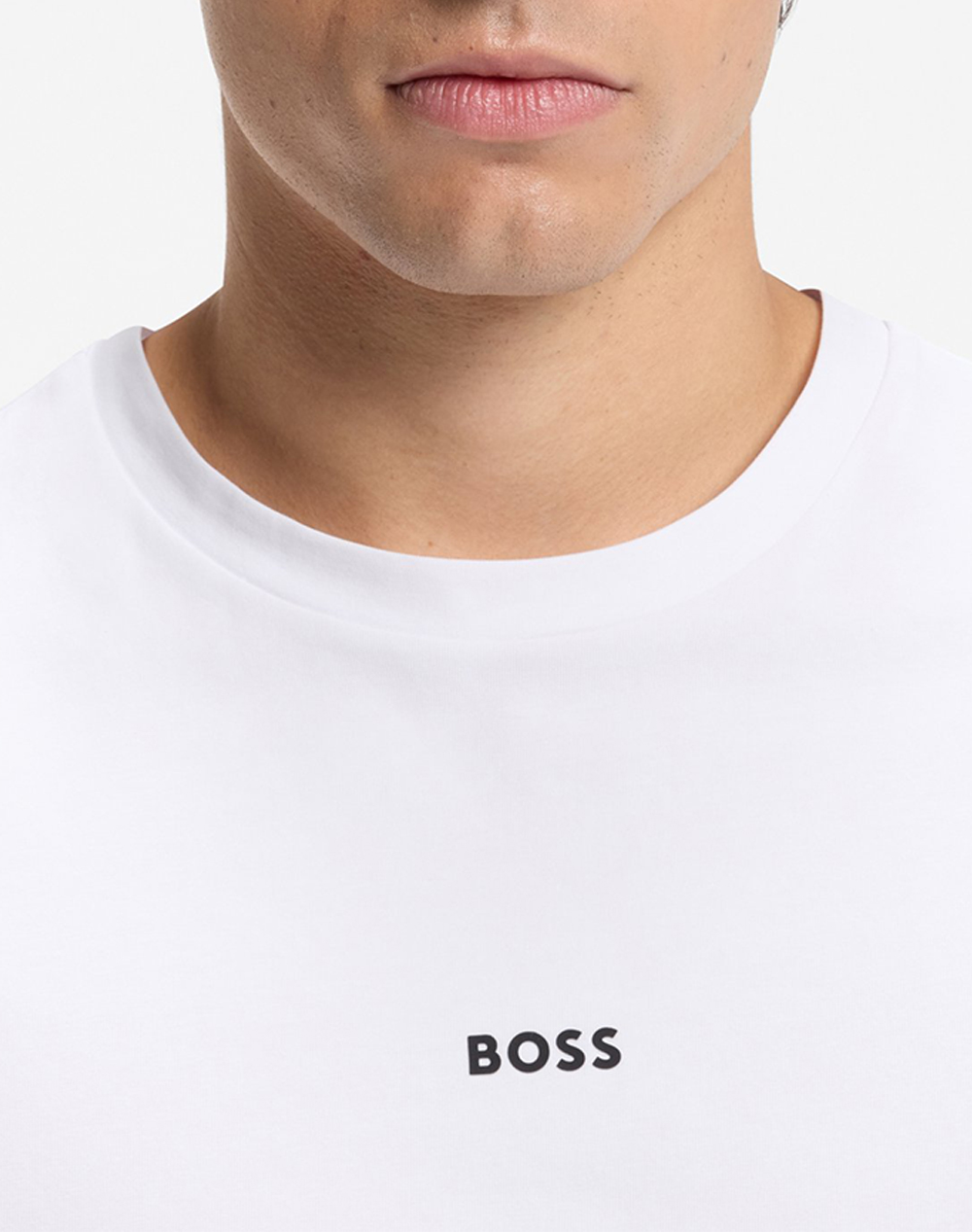 Boss Tchup 10242929 01 50473278-100-100 White ανδρικά ρούχα μπλούζες T-Shirt Politikos Shop Πολιτικός