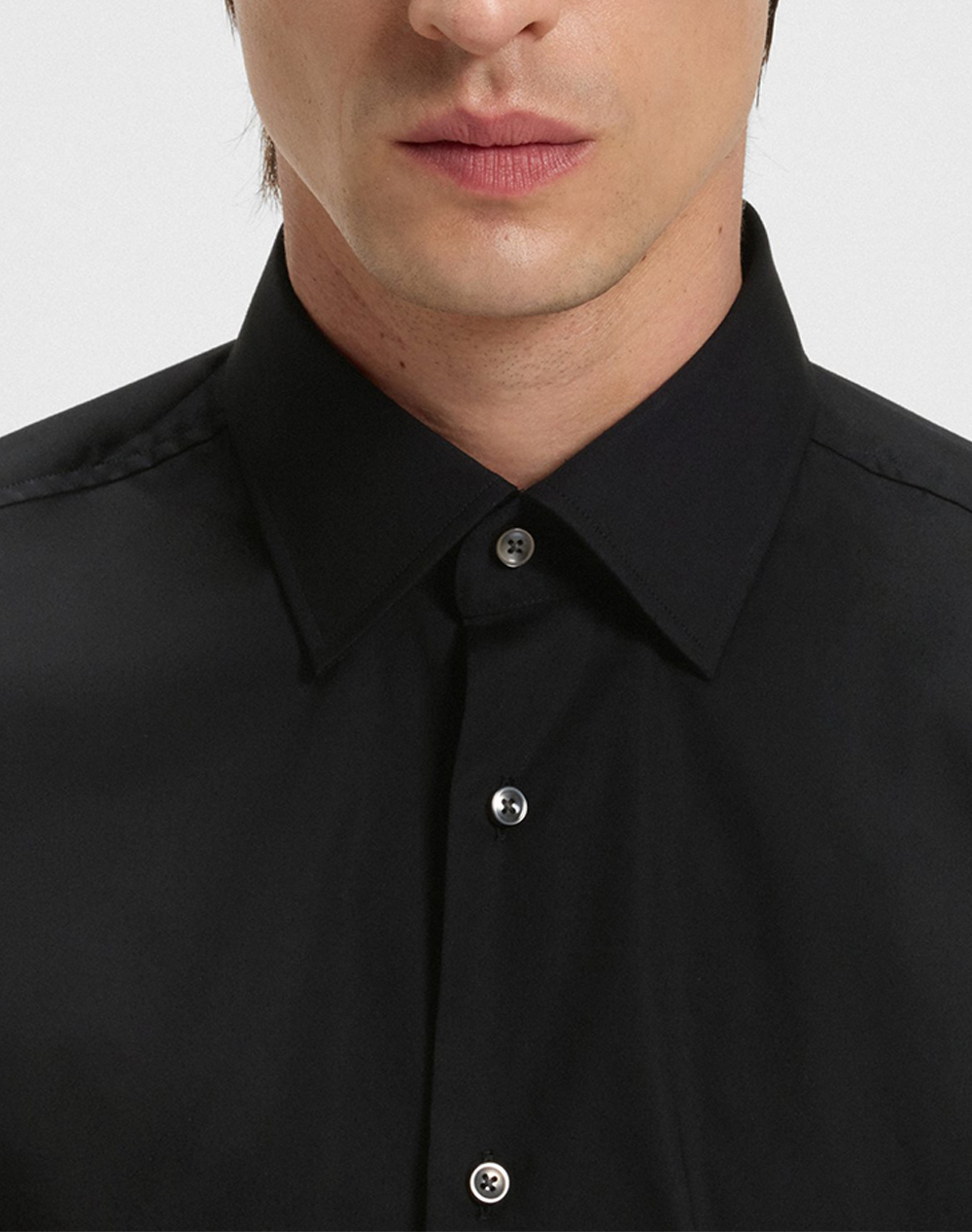 Boss H-Hank-Kent-C1-214 10219212 01 50469345-001-001 Black ανδρικά ρούχα πουκάμισα Politikos Shop Πολιτικός