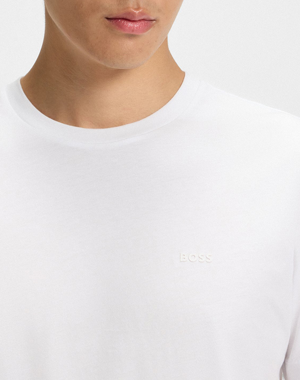 Boss Thompson 01 10241525 50468347-100-100 White ανδρικά ρούχα μπλούζες T-Shirt Politikos Shop Πολιτικός