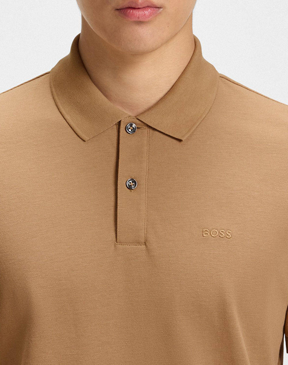 Boss Pallas 10241531 01 50468362-260 Biege ανδρικά ρούχα μπλούζες Polo Politikos Shop Πολιτικός