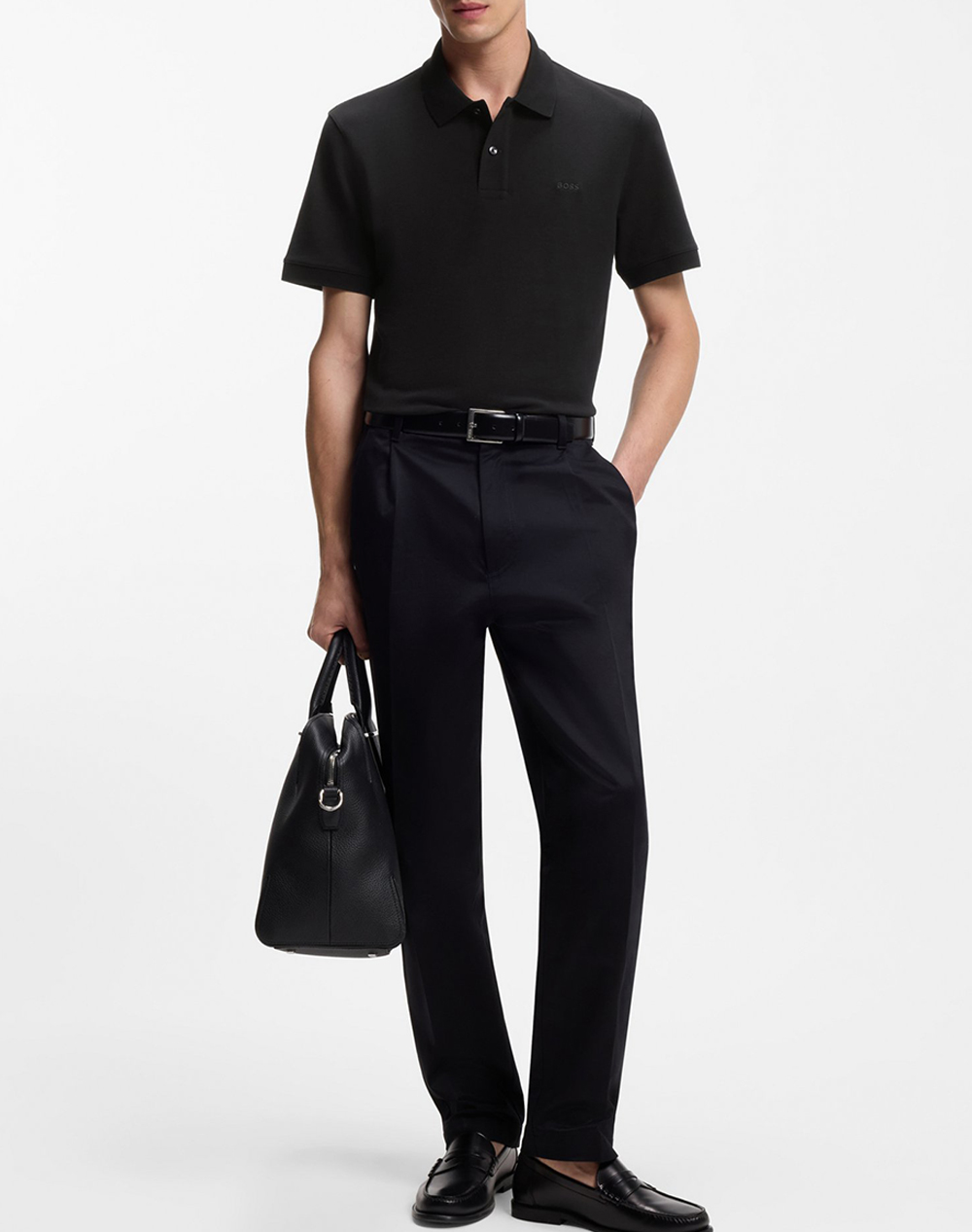 Boss Pallas 10278258 01 50553564-001-001 Black ανδρικά ρούχα μπλούζες Polo Politikos Shop Πολιτικός