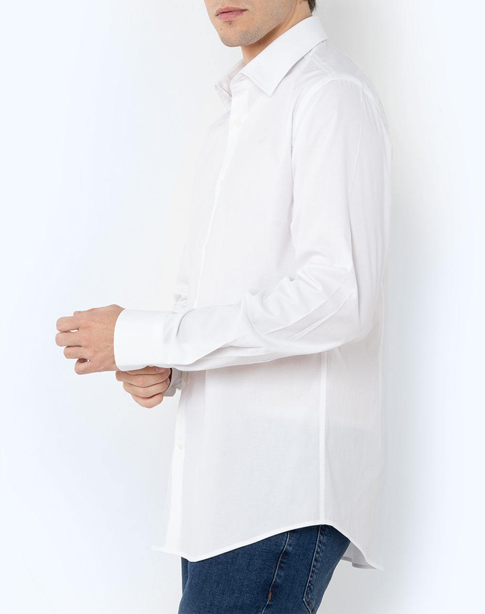 BOSTONIANS ΠΟΥΚΑΜΙΣΟ ΠΟΠΛΙΝΑ SLIM FIT Plain POPLIN Classic Slim Fit 3ACP0606-WHITE White φωτογραφία