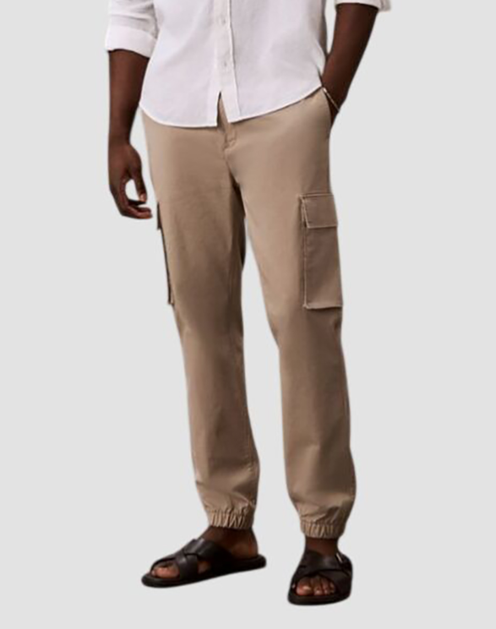CALVIN KLEIN SKINNY ELASTIC TWILL CARGO PANT LV04RD608G-RAK Biege