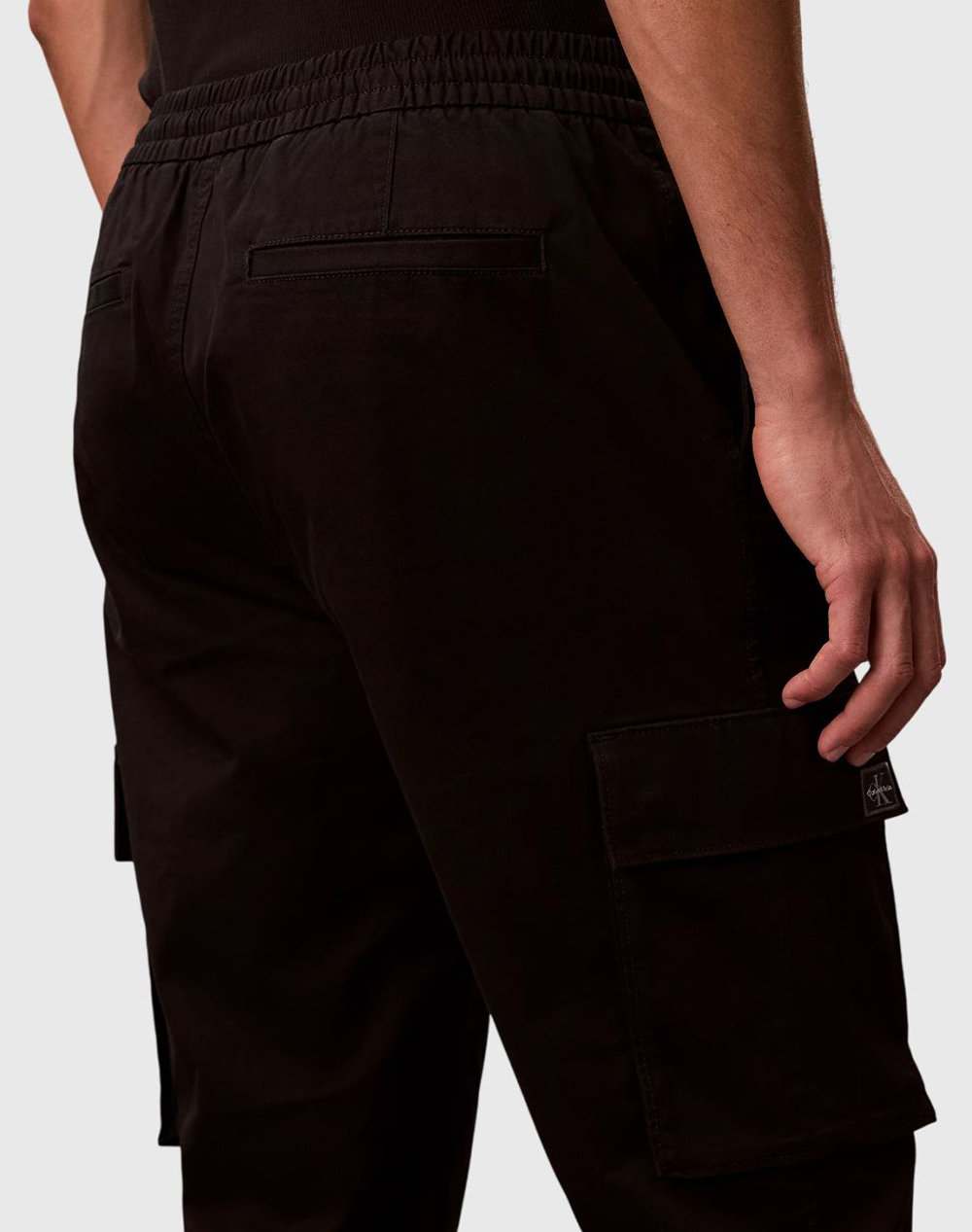 Calvin Klein Skinny Elastic Twill Cargo Pant Lv04Rd608G-Ub1 Black ανδρικά ρούχα παντελόνια Politikos Shop Πολιτικός