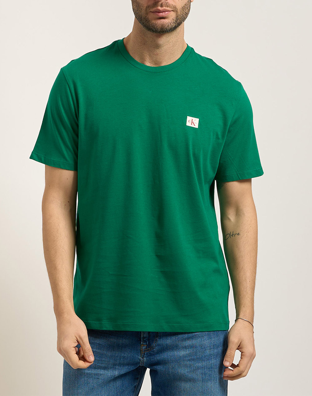 CALVIN KLEIN JEANS SS BADGE 30S JERSEY CLASSIC TEE LV04RC272G-L4G Green