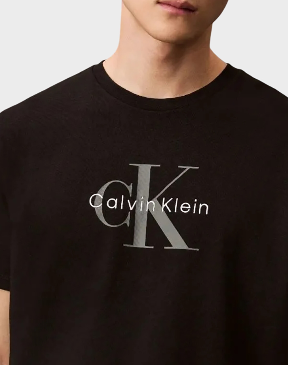 Calvin Klein Jeans Ss Hero Monologo Tee 20S Lv04Rb862G-Ub1 Black ανδρικά ρούχα μπλούζες T-Shirt Politikos Shop Πολιτικός