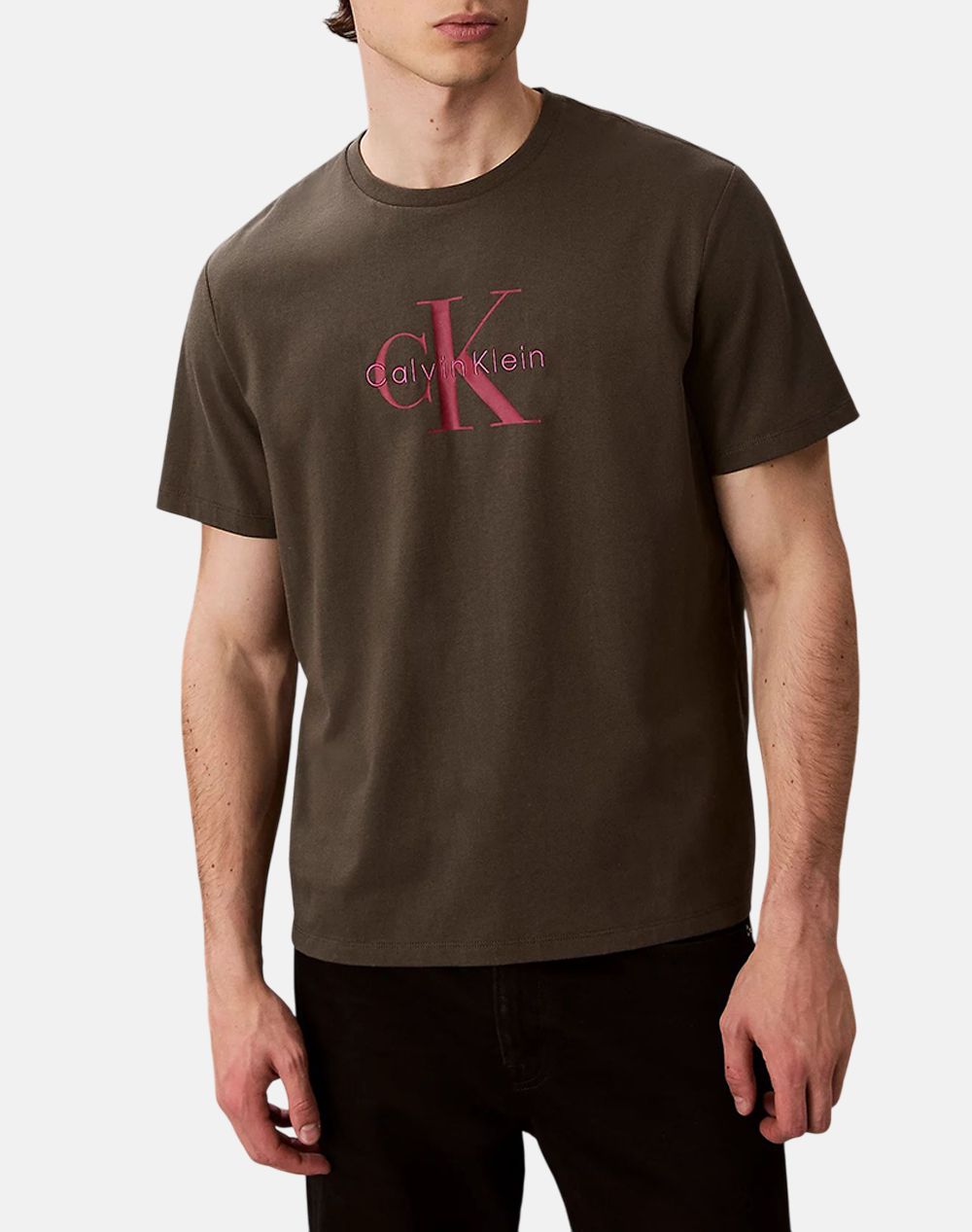 CALVIN KLEIN JEANS SS Hero Monologo Tee 20s LV04RB862G-PAR DarkOliveGreen