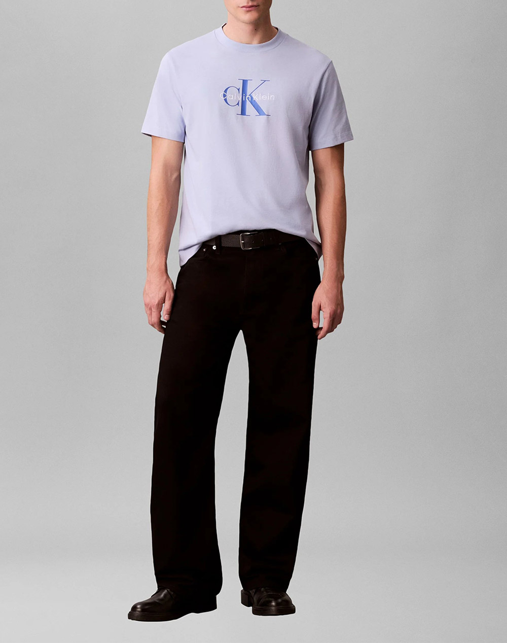 Calvin Klein Jeans Ss Hero Monologo Tee 20S Lv04Rb862G-Tkf Lightblue ανδρικά ρούχα μπλούζες T-Shirt Politikos Shop Πολιτικός