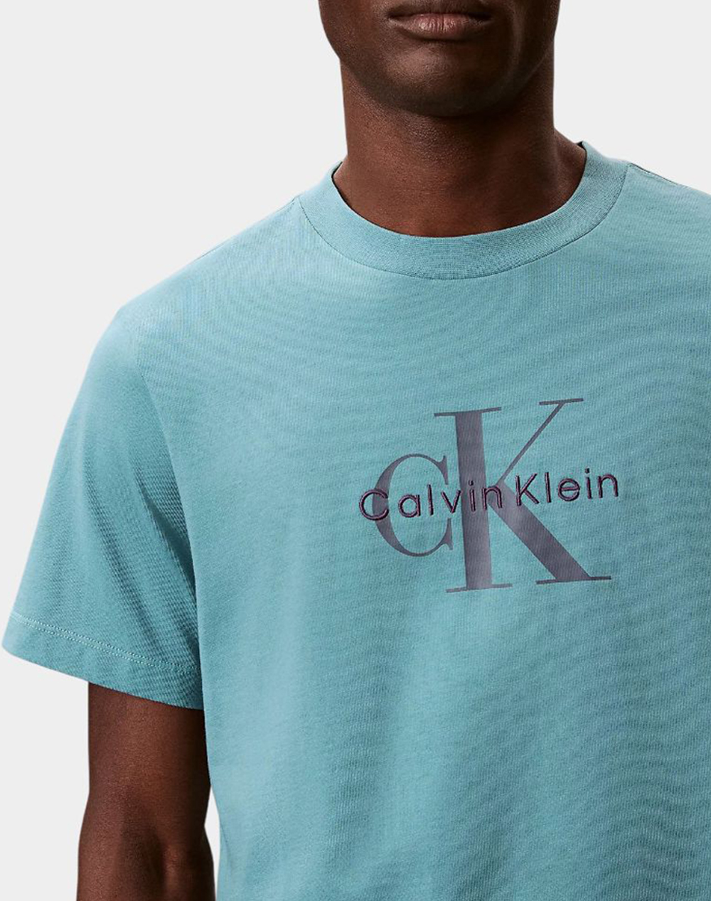 Calvin Klein Jeans Ss Hero Monologo Tee 20S Lv04Rb862G-2Ir Turquoise ανδρικά ρούχα μπλούζες T-Shirt Politikos Shop Πολιτικός