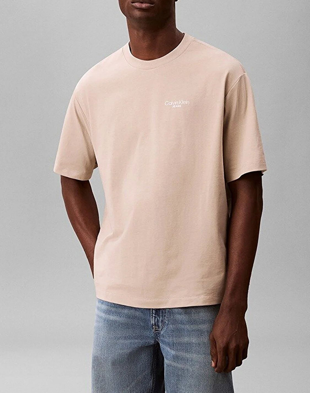 CALVIN KLEIN JEANS LOGO BACK PRINT T-SHIRT LV04RD825G-2F3 Biege