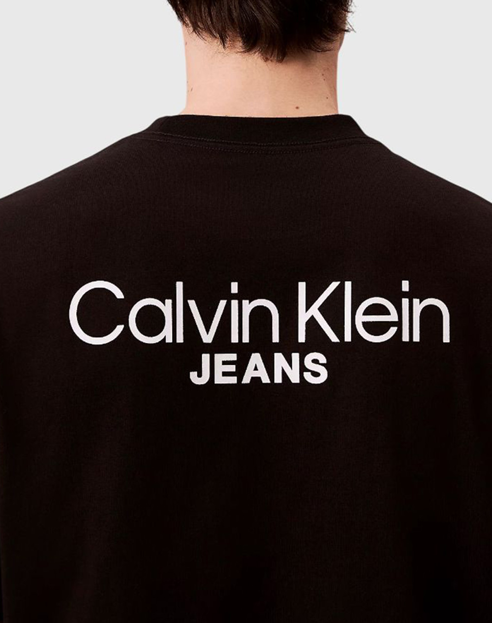 Calvin Klein Jeans Logo Back Print T-Shirt Lv04Rd825G-Ub1 Black ανδρικά ρούχα μπλούζες Politikos Shop Πολιτικός