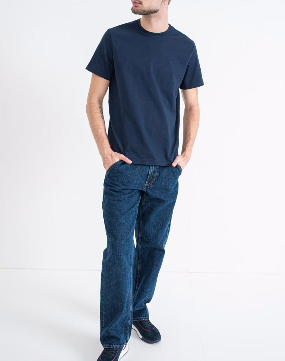 Calvin Klein Jeans Ss Classic Monogram Tee Lv04Rd254G-Cef Darkblue ανδρικά ρούχα μπλούζες T-Shirt Politikos Shop Πολιτικός