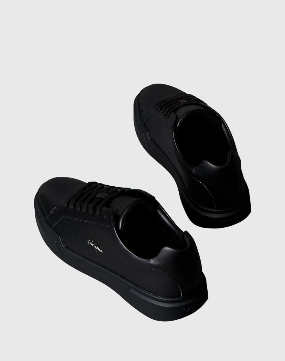 Calvin Klein Jeans Chunky Cupsole Laceup Lth Ym0Ym01344-0Gj Totalblack ανδρικά παπούτσια Sneakers Politikos Shop Πολιτικός