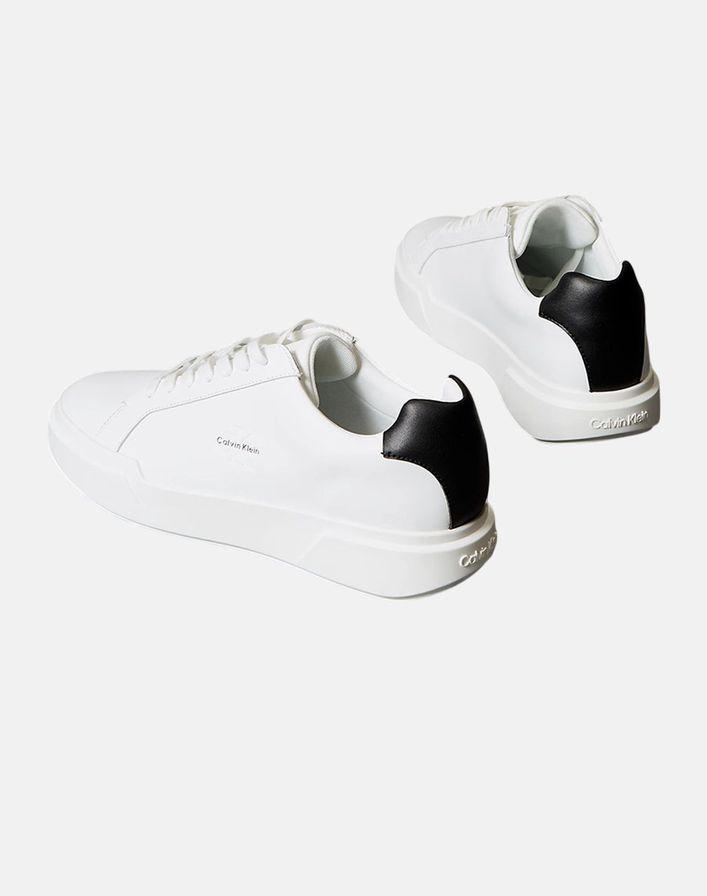Calvin Klein Jeans Chunky Cupsole Laceup Lth Ym0Ym01344-01W White ανδρικά παπούτσια Sneakers Politikos Shop Πολιτικός