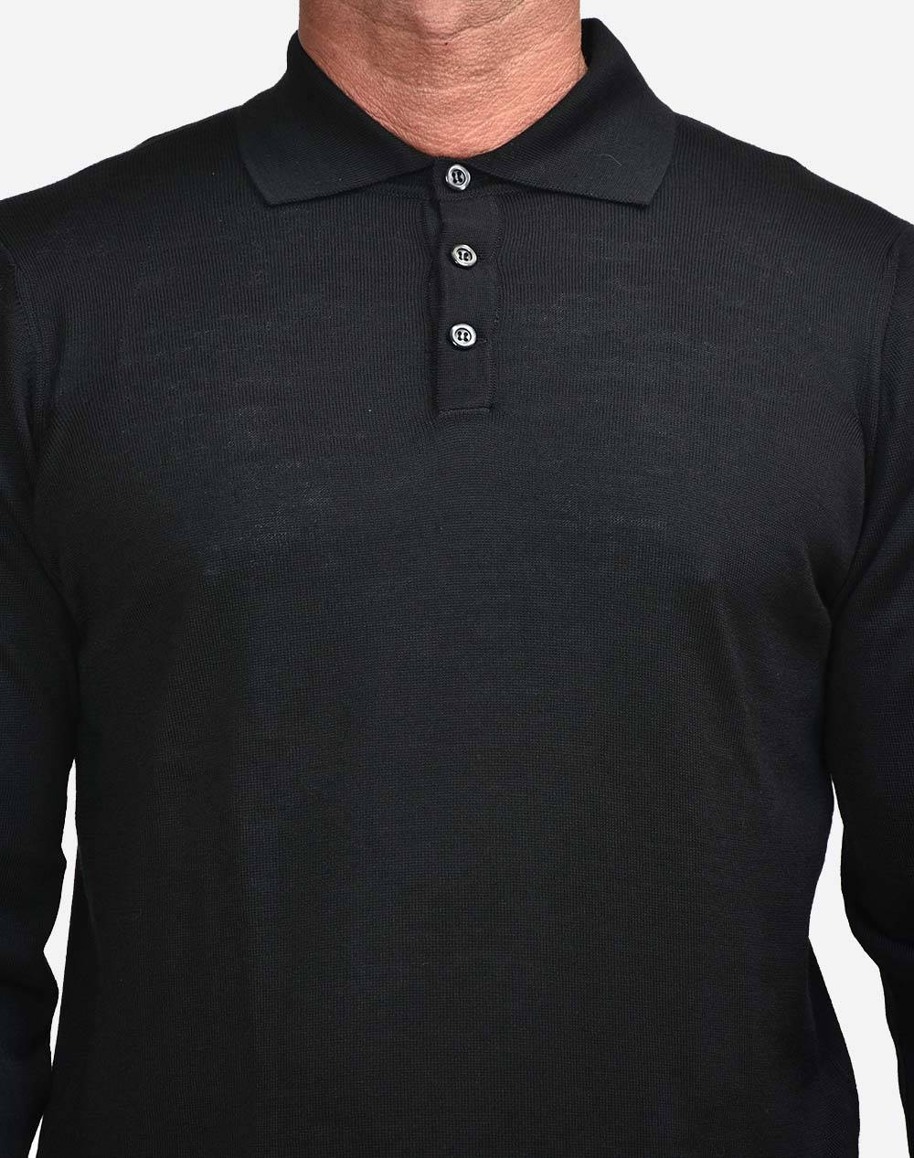 ELLEMME ΑΝΤΡΙΚΟ ΠΛΕΚΤΟ ΠΟΛΟ 2900-22 Black φωτογραφία