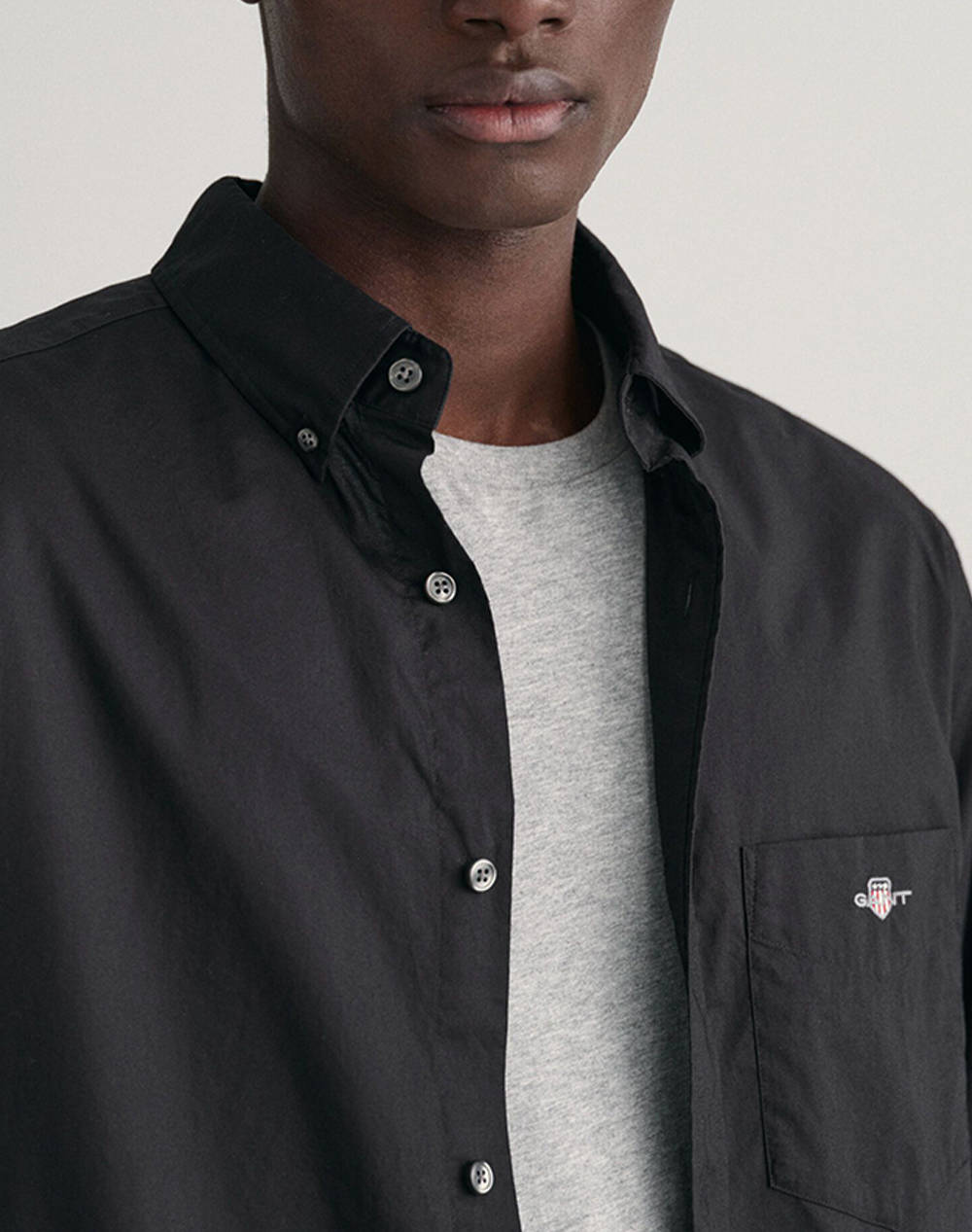 Gant Υποκαμισο Μμ Reg Poplin Shirt 3G3000100-5 Black ανδρικά ρούχα πουκάμισα Politikos Shop Πολιτικός