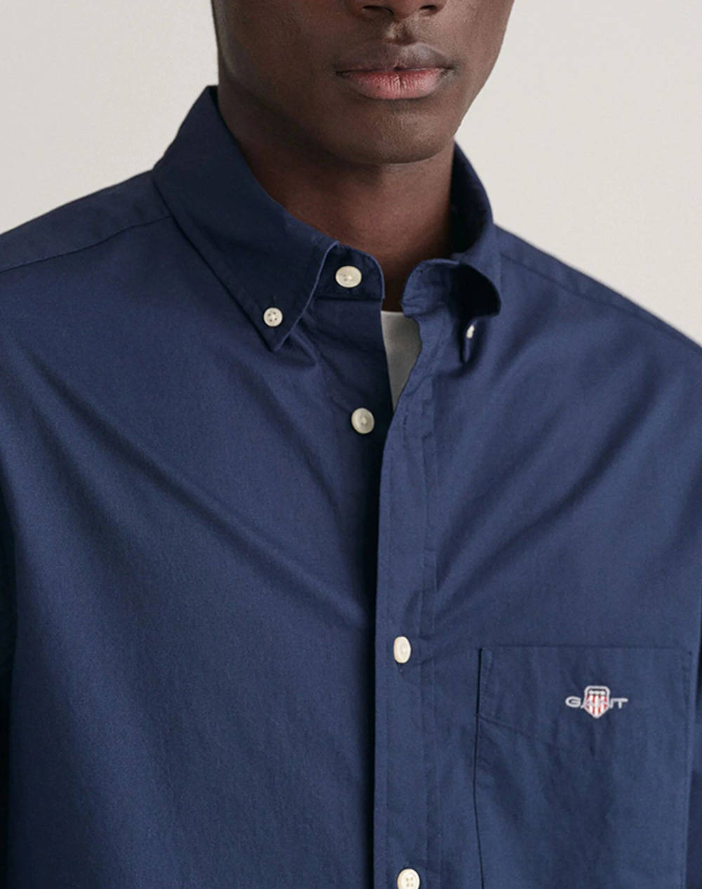 Gant Υποκαμισο Μμ Reg Poplin Shirt 3G3000100-410 Darkblue ανδρικά ρούχα πουκάμισα Politikos Shop Πολιτικός