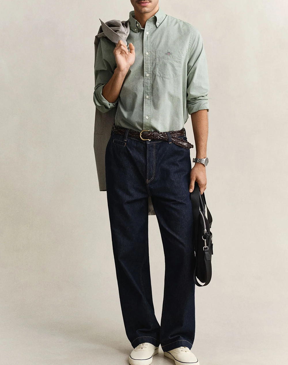 Gant Υποκαμισο Μμ Reg Poplin Shirt 3G3000100-354 Mintgreen ανδρικά ρούχα πουκάμισα Politikos Shop Πολιτικός