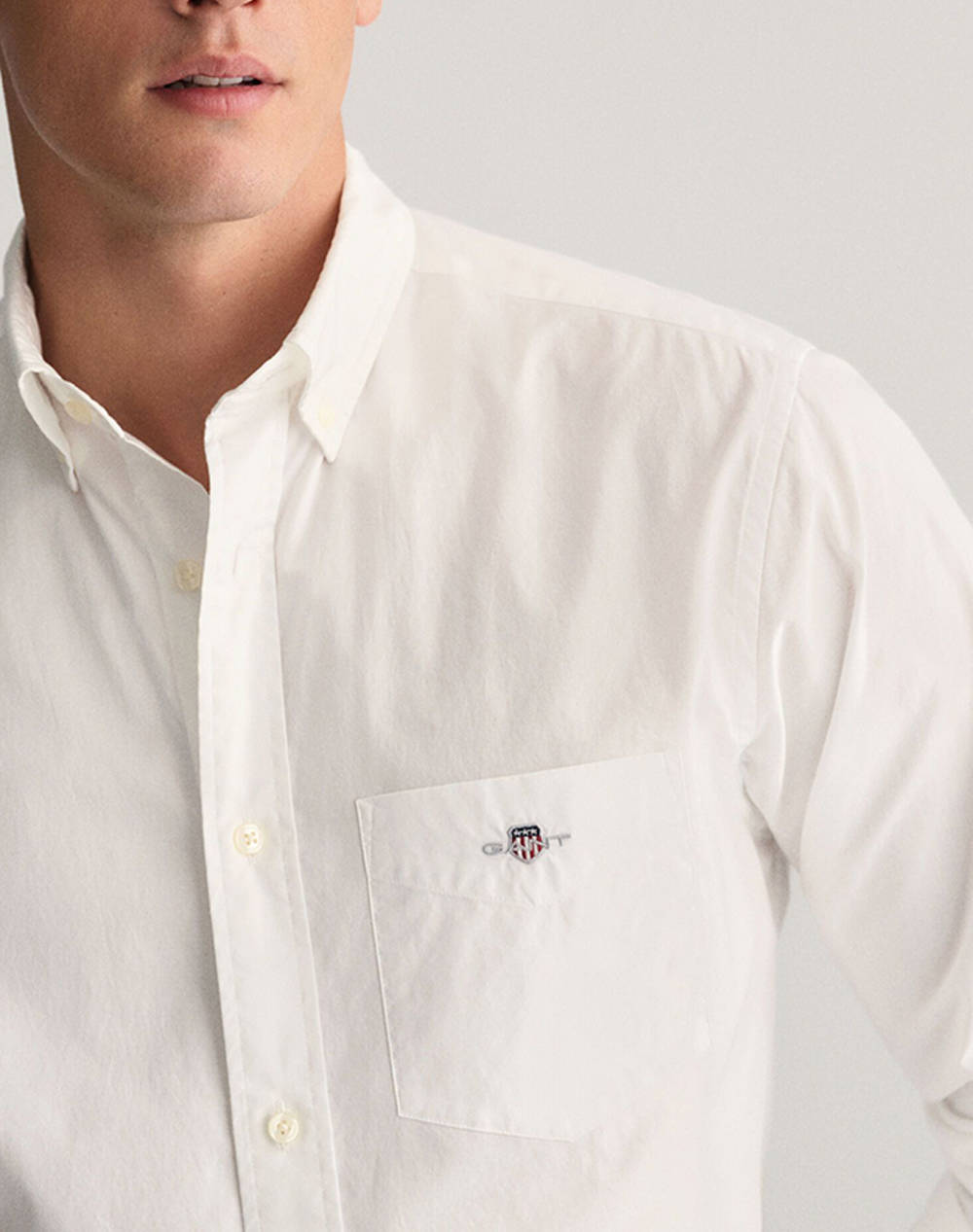 Gant Υποκαμισο Μμ Reg Poplin Shirt 3G3000100-110 White ανδρικά ρούχα πουκάμισα Politikos Shop Πολιτικός