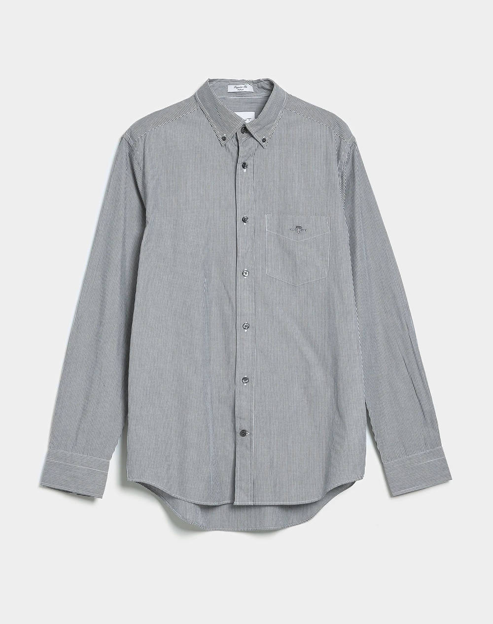 Gant Υποκαμισο Μμ Reg Poplin Banker Shirt 3G3000140-5 Black ανδρικά ρούχα πουκάμισα Politikos Shop Πολιτικός