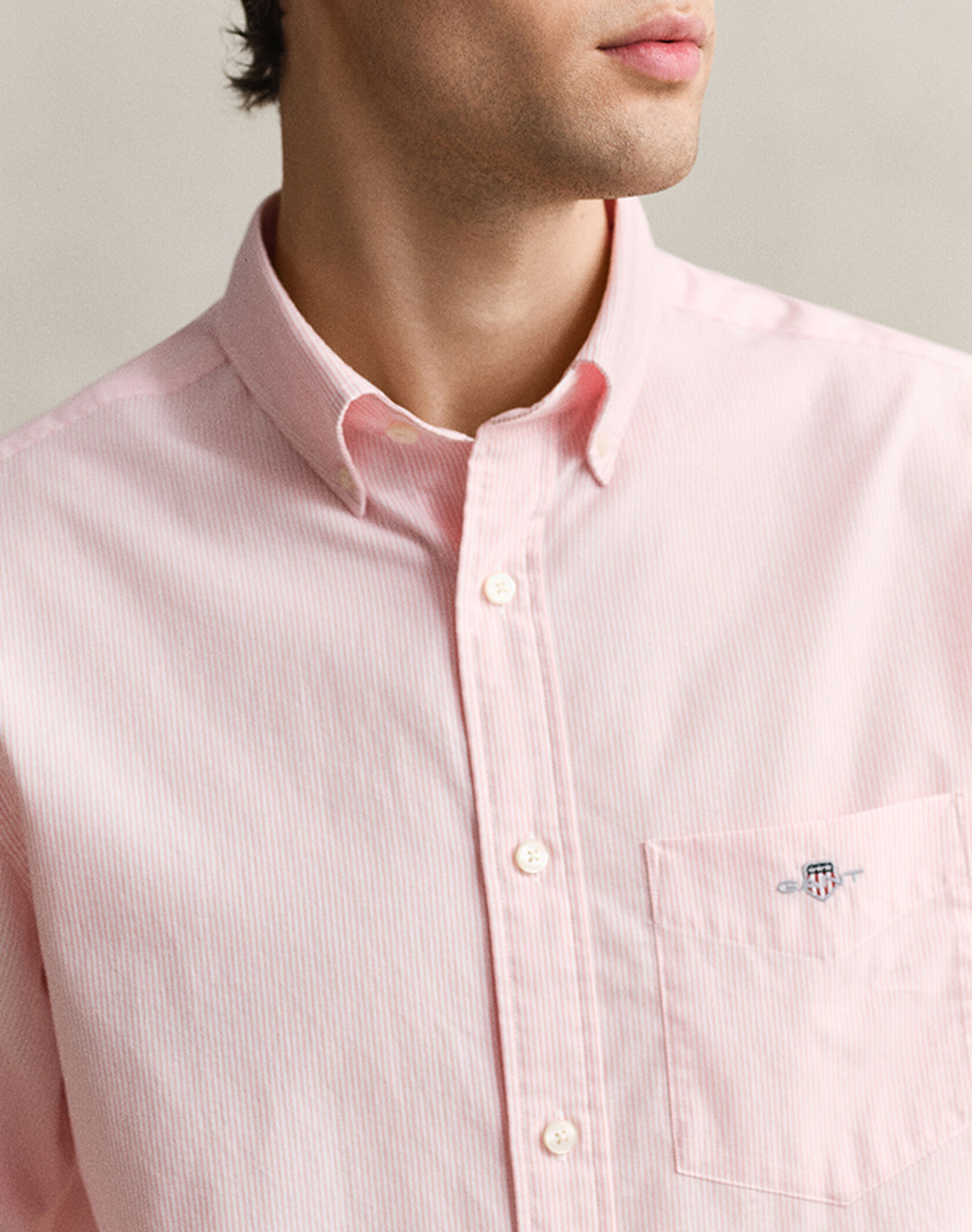 Gant Υποκαμισο Μμ Reg Poplin Banker Shirt 3G3000140-666 Lightpink ανδρικά ρούχα πουκάμισα Politikos Shop Πολιτικός